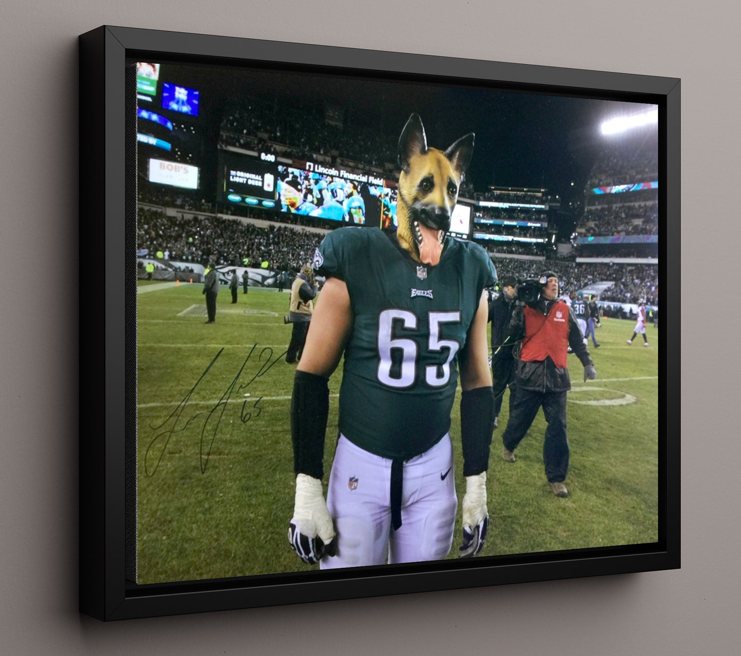 Lane Johnson - Underdog Mask Football Wall Art - football wall art print