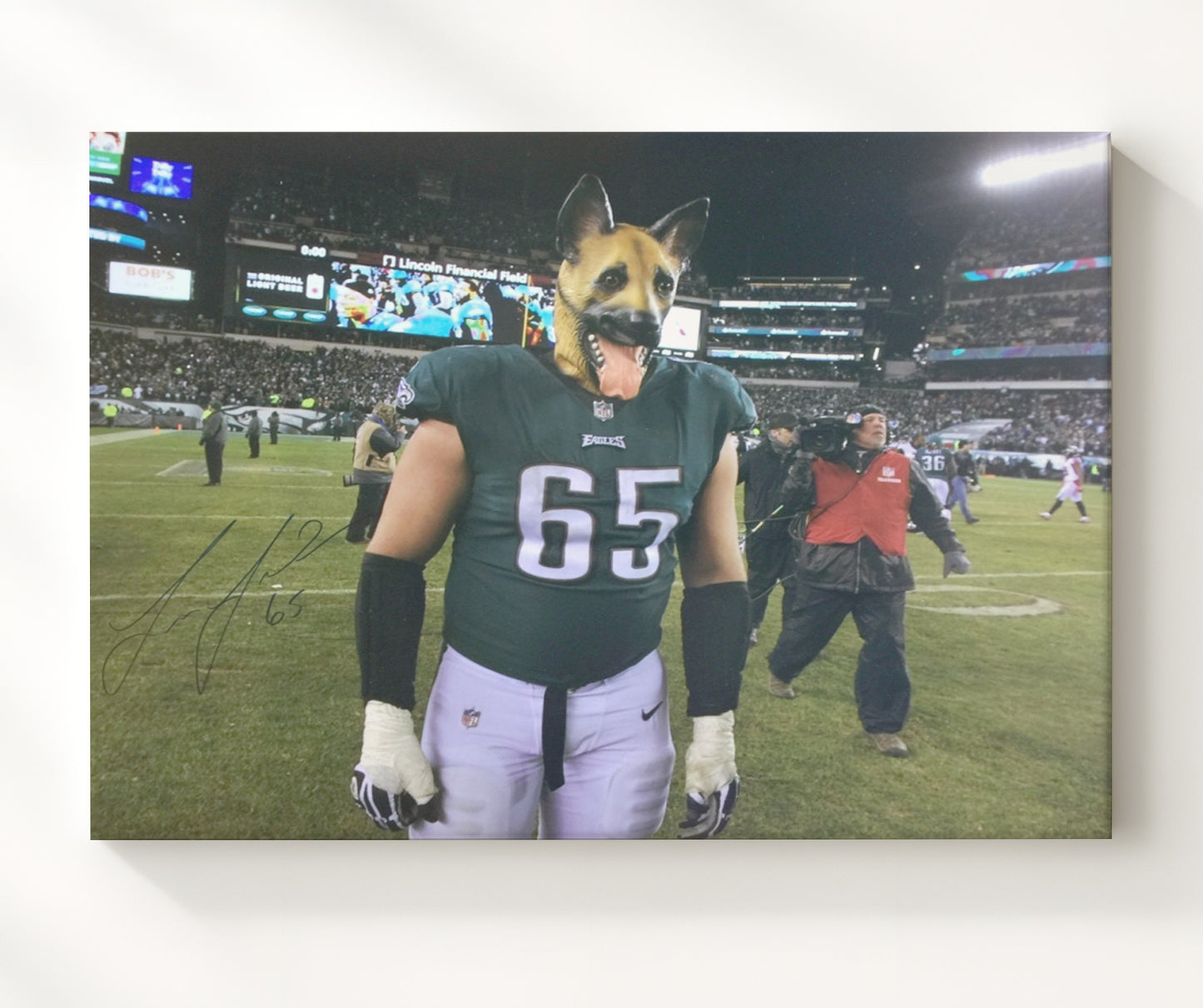 Lane Johnson - Underdog Mask Football Wall Art - football wall art print