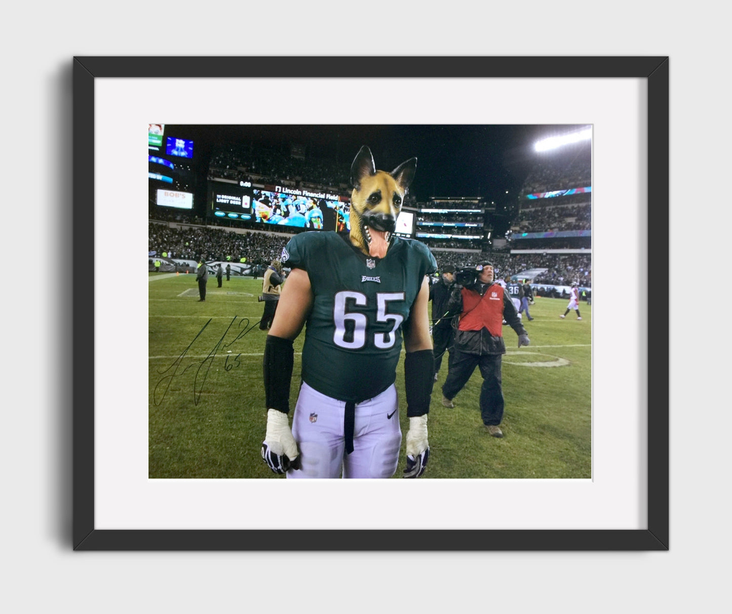 Lane Johnson - Underdog Mask Football Wall Art - football wall art print