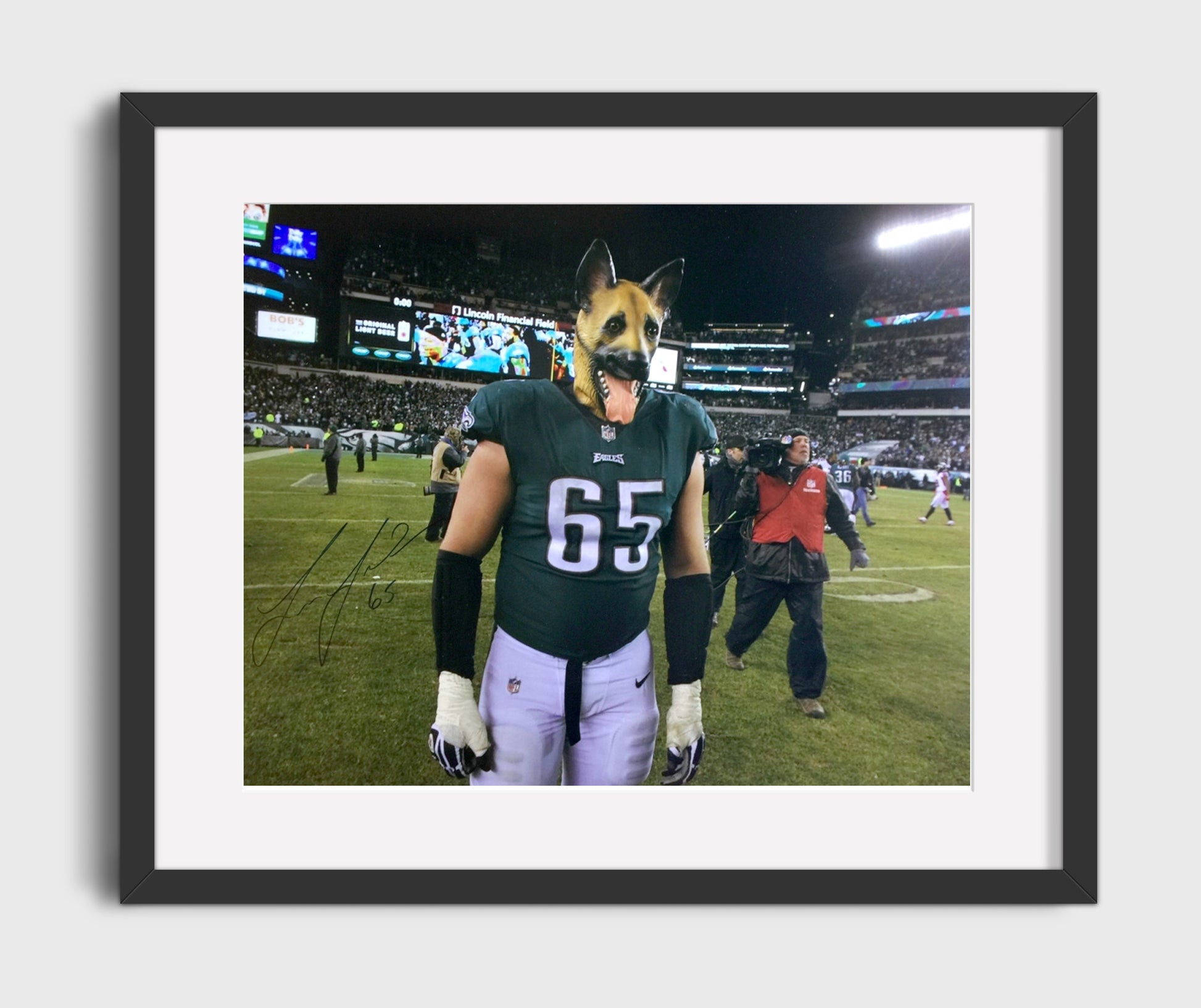 Lane Johnson - Underdog Mask Football Wall Art - football wall art print