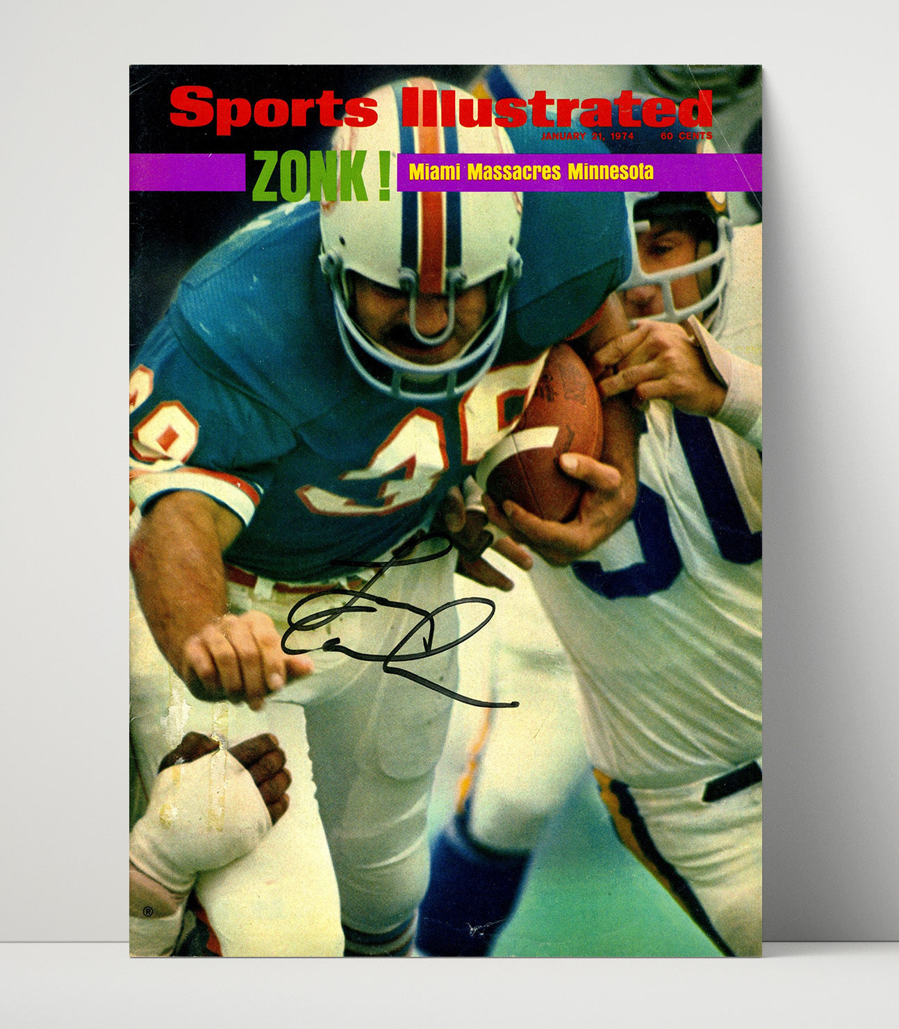 Larry Csonka Zonk - Miami Mayhem Football Wall Art - football wall art print