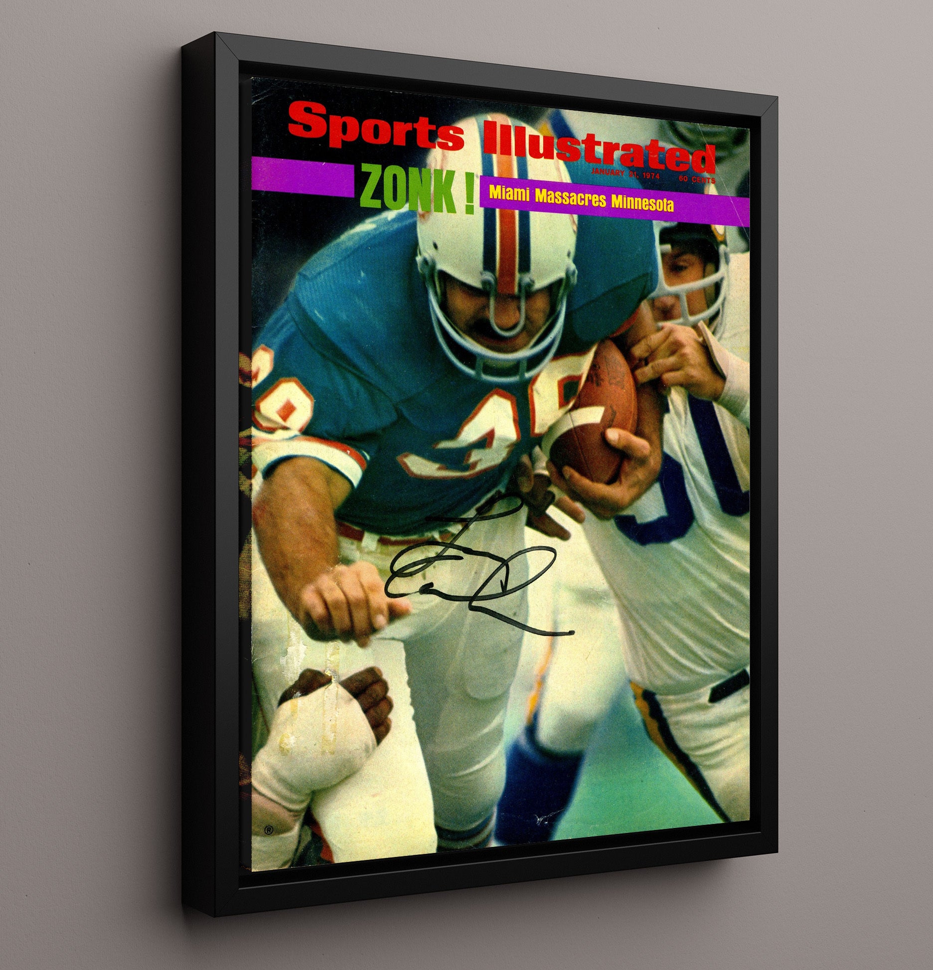 Larry Csonka Zonk - Miami Mayhem Football Wall Art - football wall art print