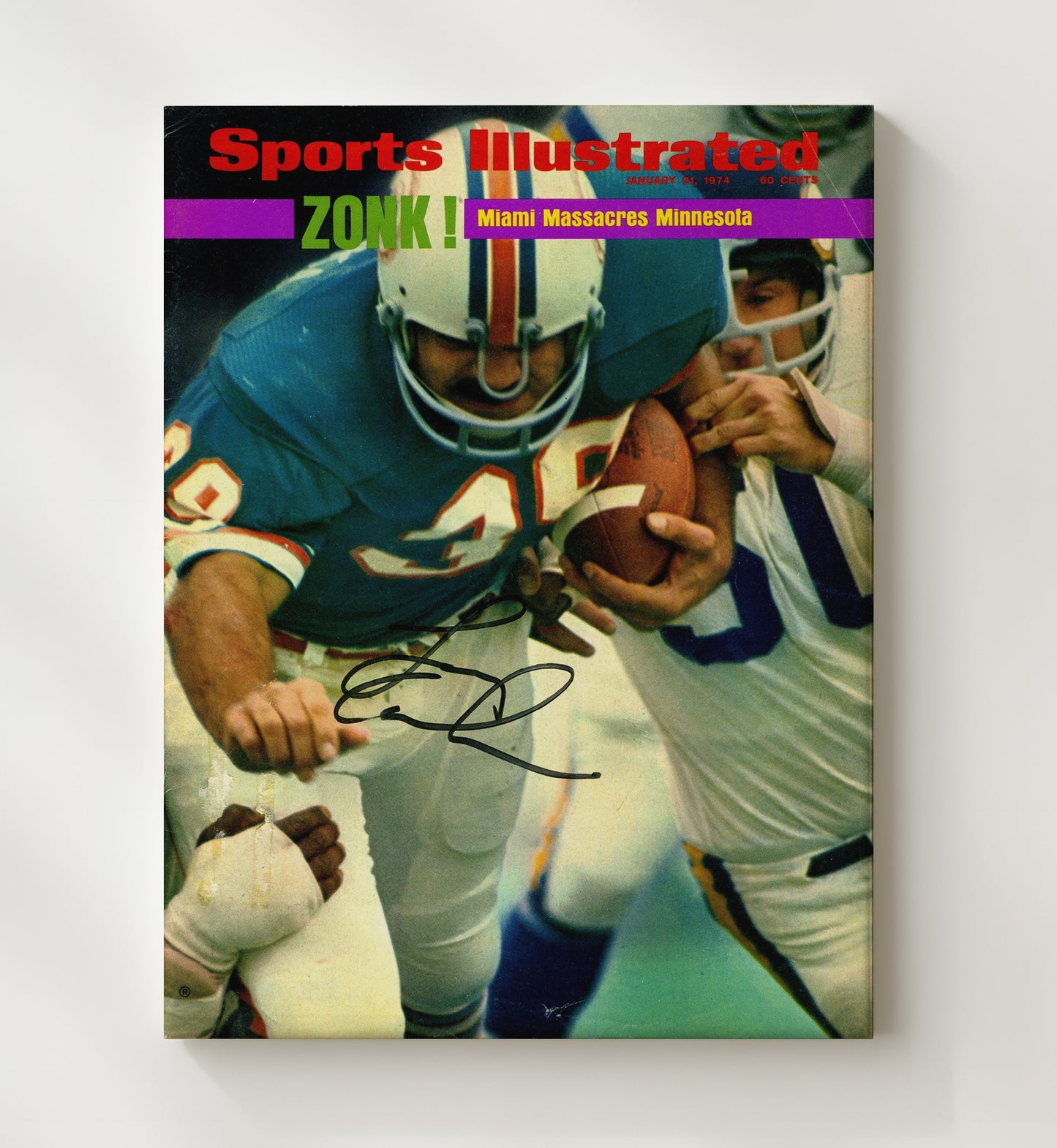 Larry Csonka Zonk - Miami Mayhem Football Wall Art - football wall art print