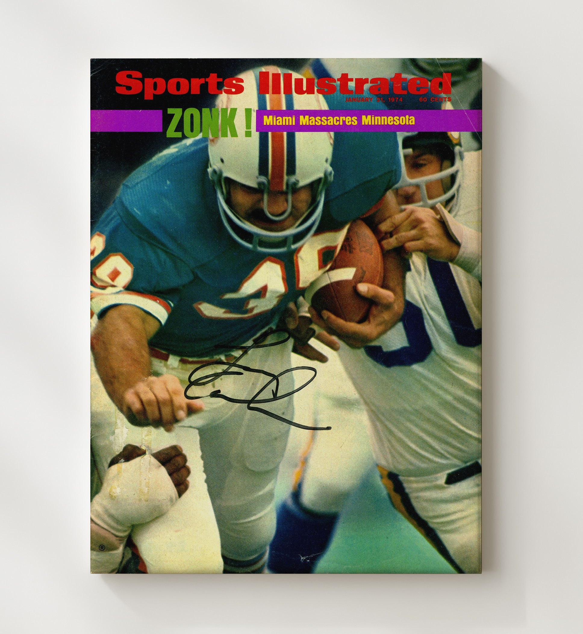 Larry Csonka Zonk - Miami Mayhem Football Wall Art - football wall art print