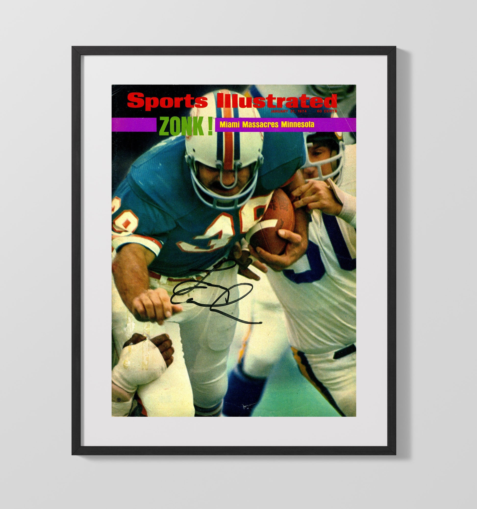 Larry Csonka Zonk - Miami Mayhem Football Wall Art - football wall art print