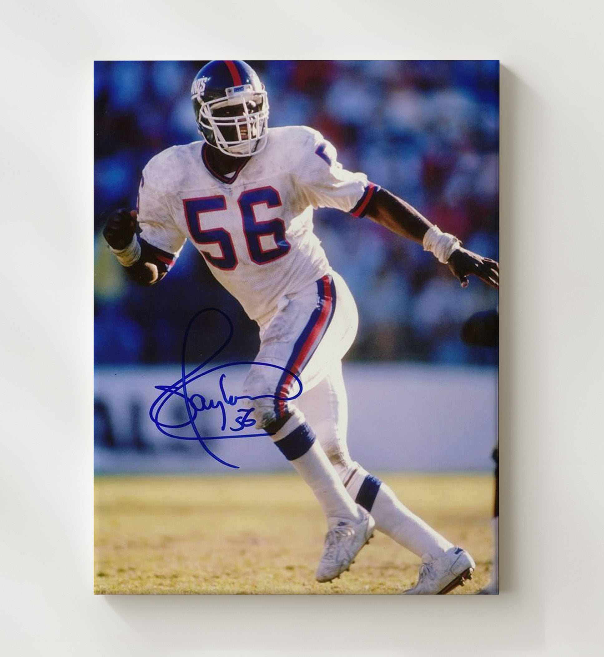 Lawrence Taylor - LT Fear Factor Vintage Football Wall Art - 20x24 Canvas football decor