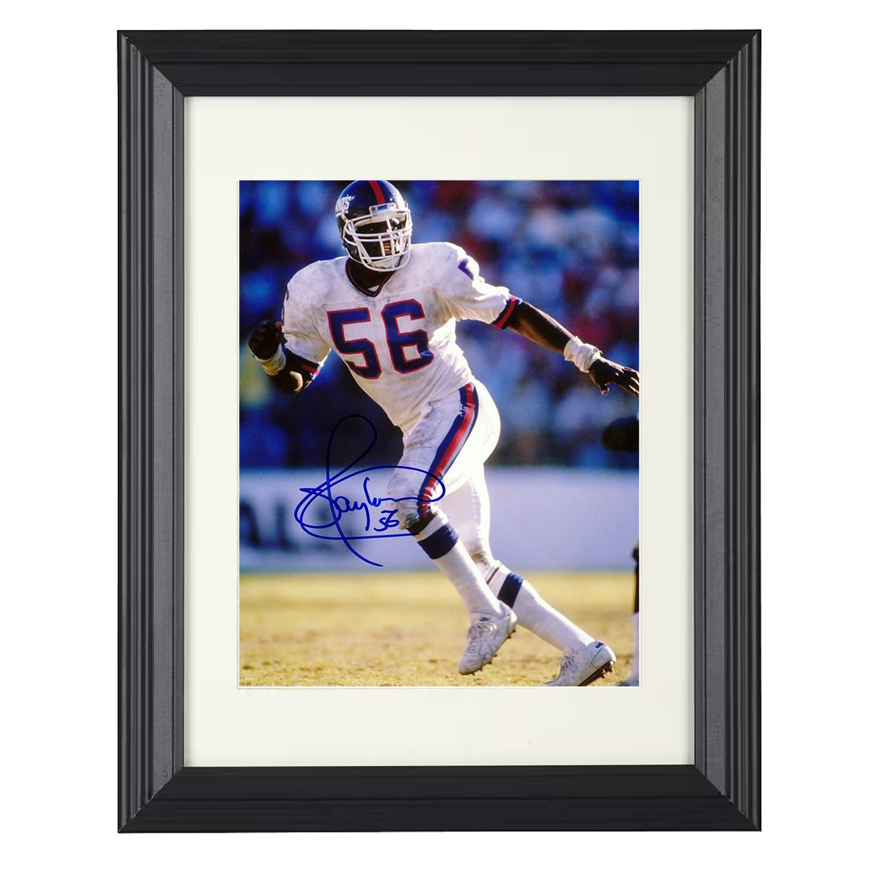 Lawrence Taylor – LT Fear Factor Image – 8x10 black beveled framed football wall art
