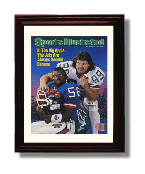 Lawrence Taylor and Mark Gastineau - New York Football Big Apple Rivalry Feature 1986 SI Cover 8x10 Canvas vintage football wall art