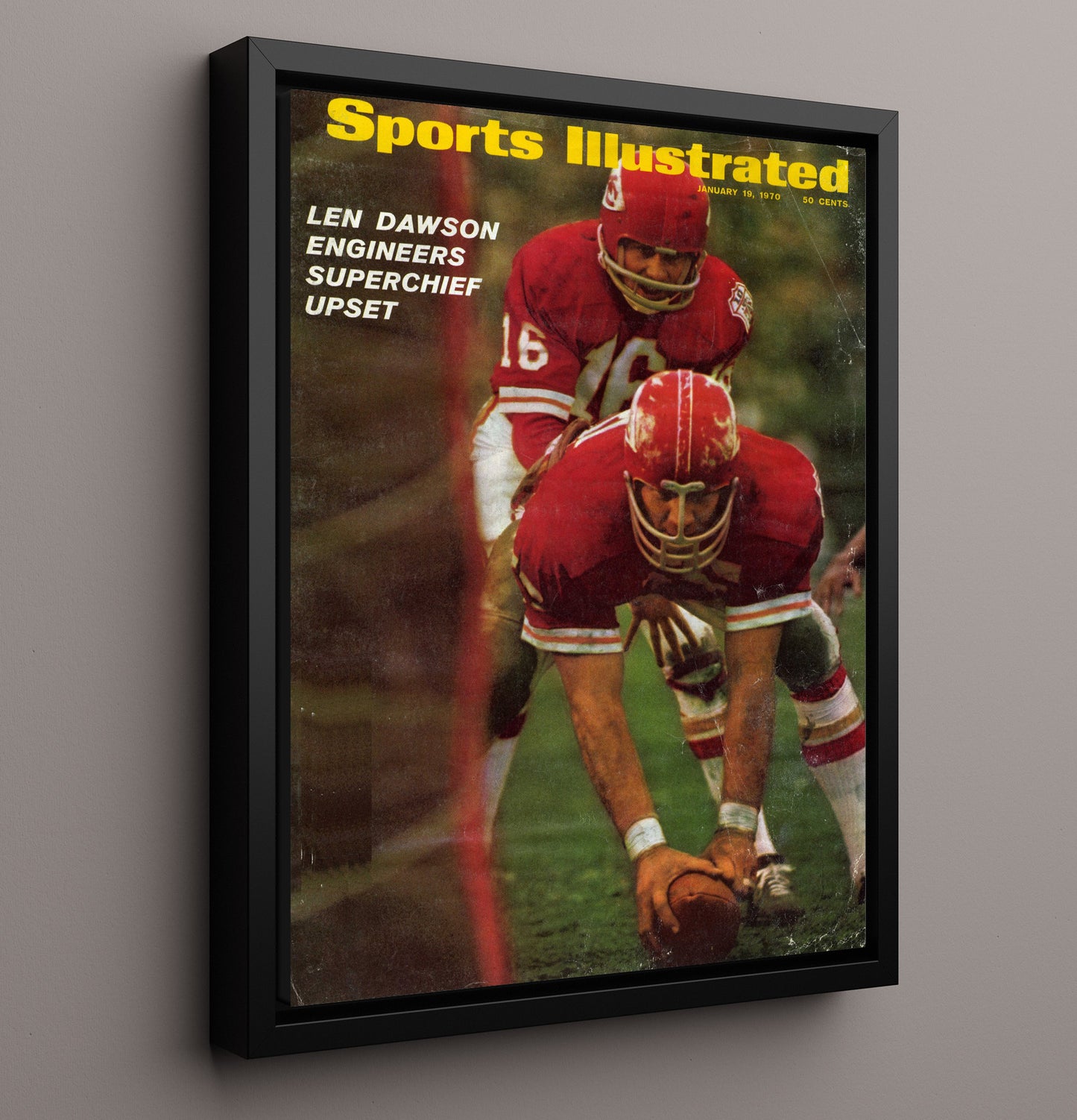 Len Dawson - Kansas City Football Super Bowl Iv Snap SI Cover 1970 Football Wall Art - football wall art print