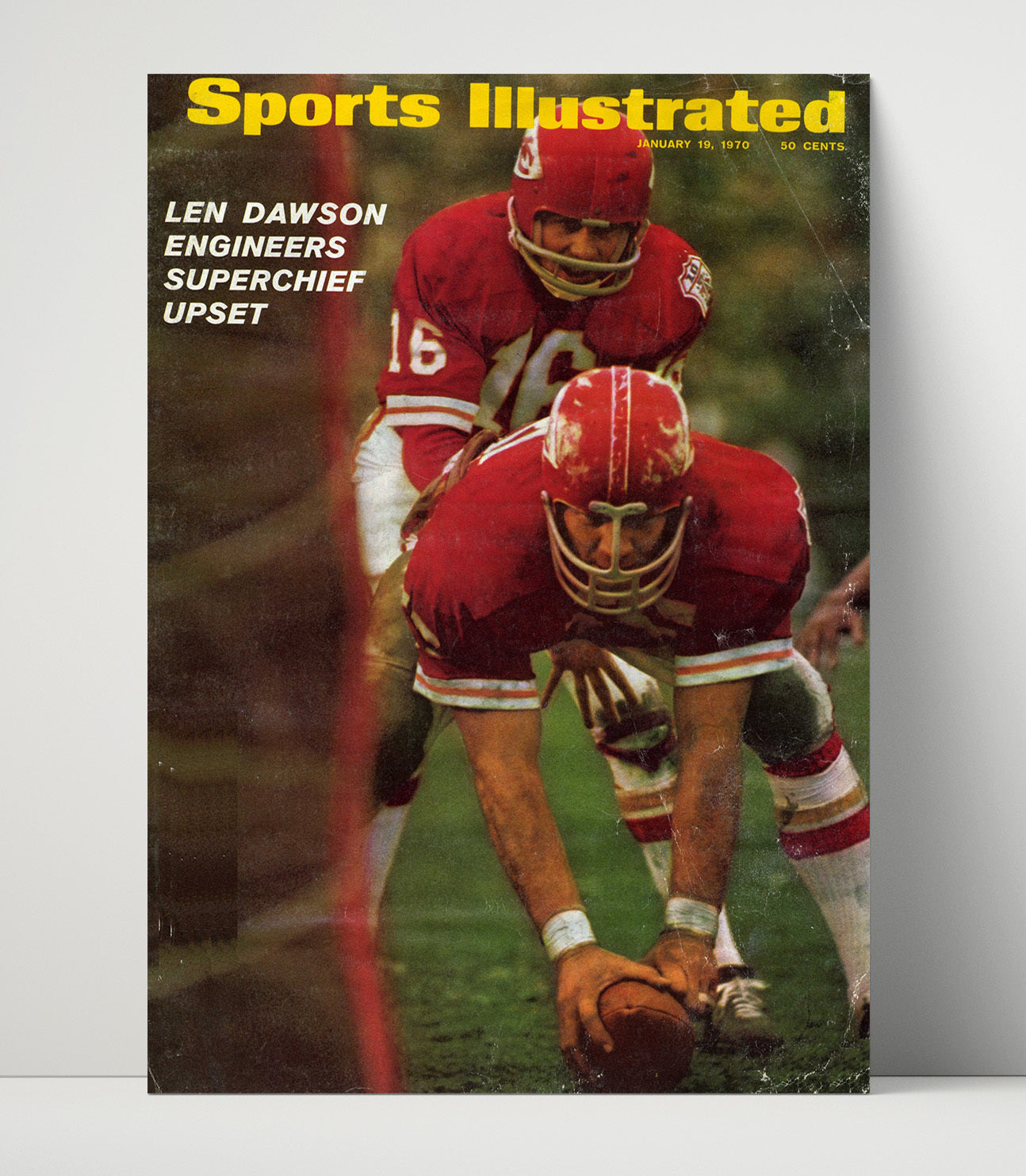 Len Dawson - Kansas City Football Super Bowl IV Snap SI Cover 1970 Vintage Football Wall Art - 16x20 Unframed Print football decor