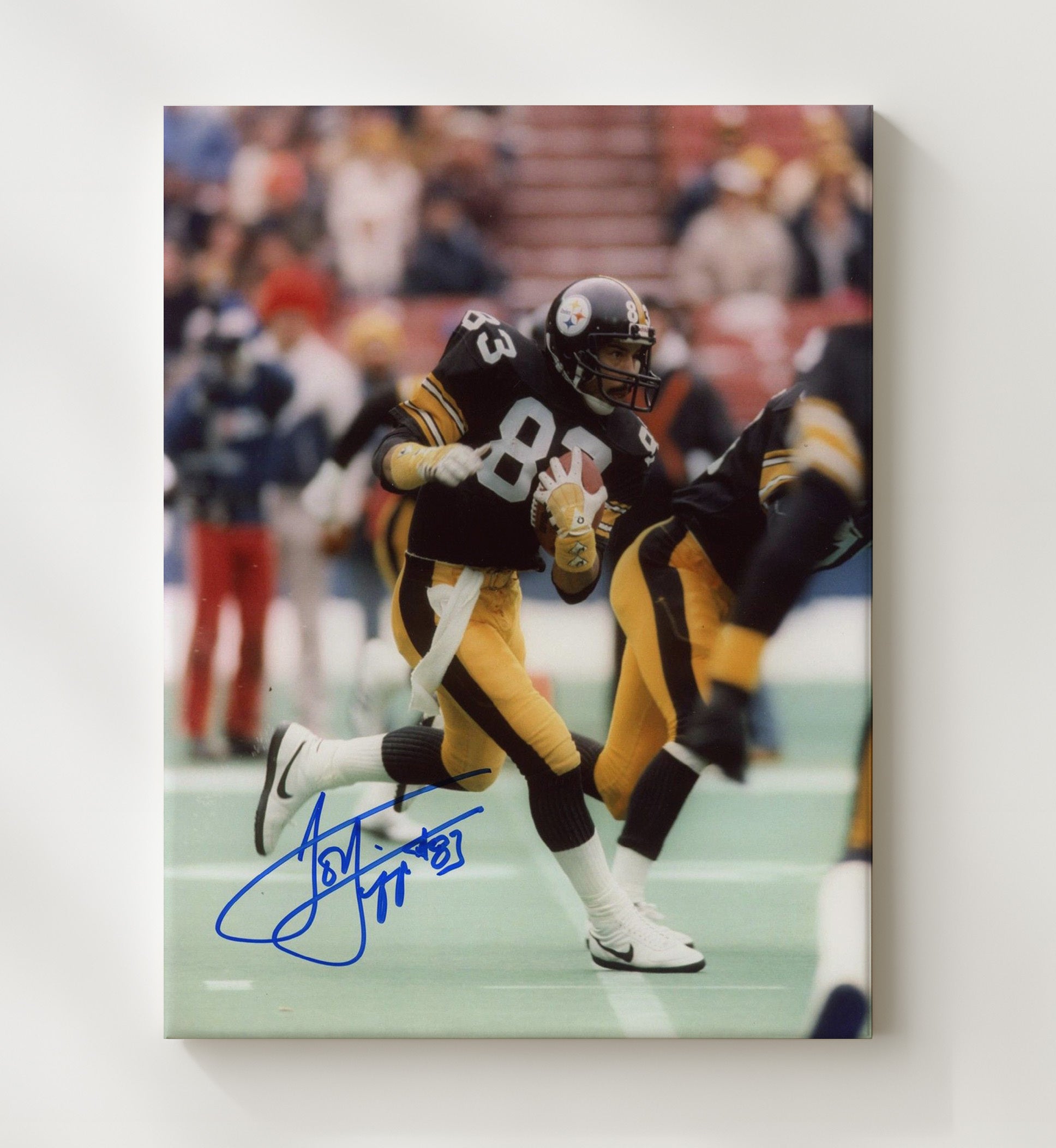 Louis Lipps - Pittsburgh Football Receiver Running with Ball After Catch Football Wall Art - football wall art print