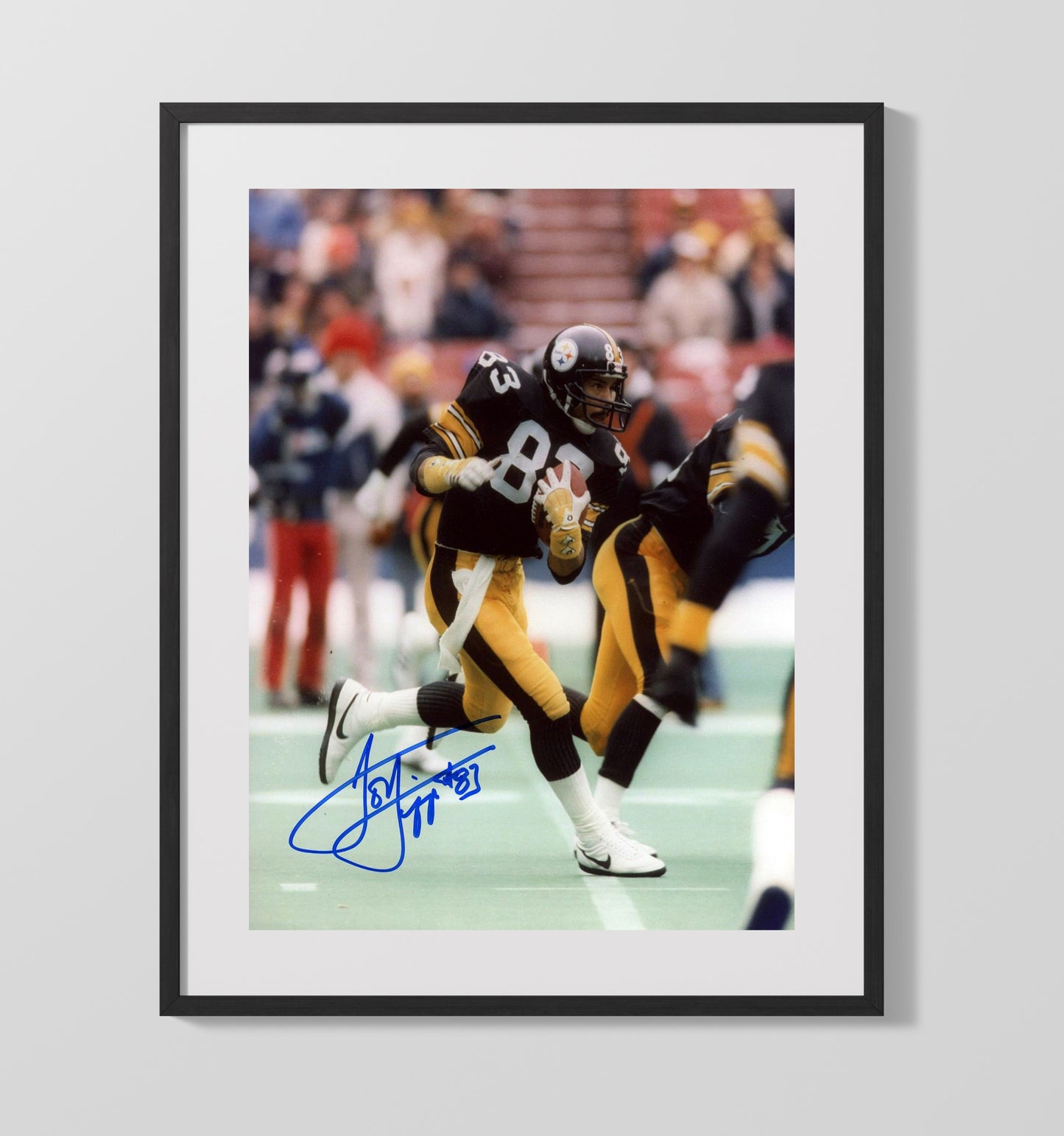 Louis Lipps - Pittsburgh Football Receiver Running with Ball After Catch Football Wall Art - football wall art print