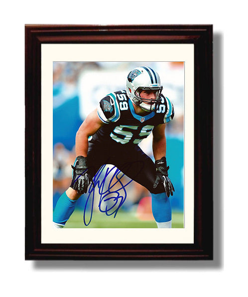 Luke Kuechly - Carolina Football Linebacker Hands on Knees Defensive Stance 8x10 Canvas vintage football wall art
