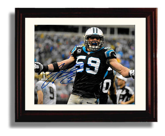 Luke Kuechly - Fired Up 8x10 Canvas vintage football wall art