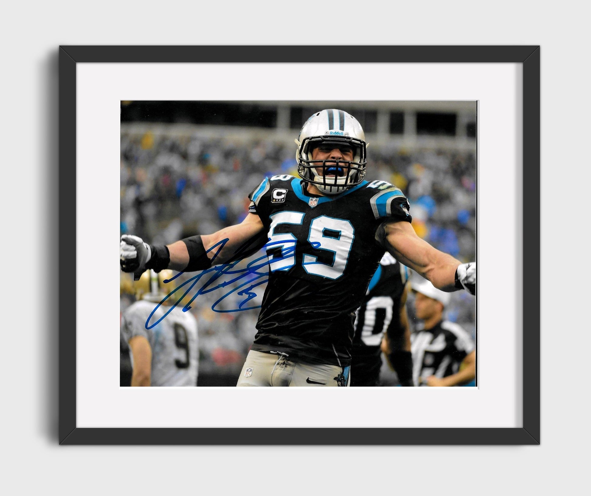 Luke Kuechly - Fired Up Football Wall Art - football wall art print