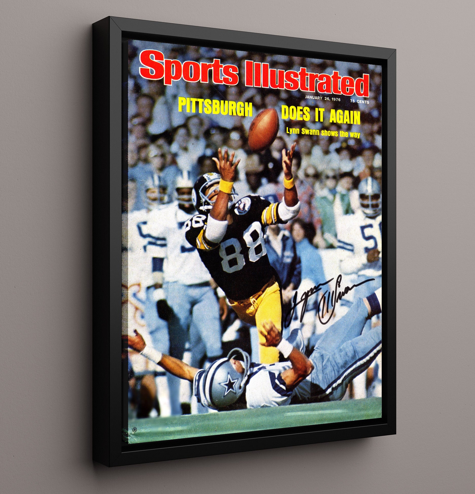 Lynn Swann Super Bowl X - Sky High Catch Football Wall Art - football wall art print