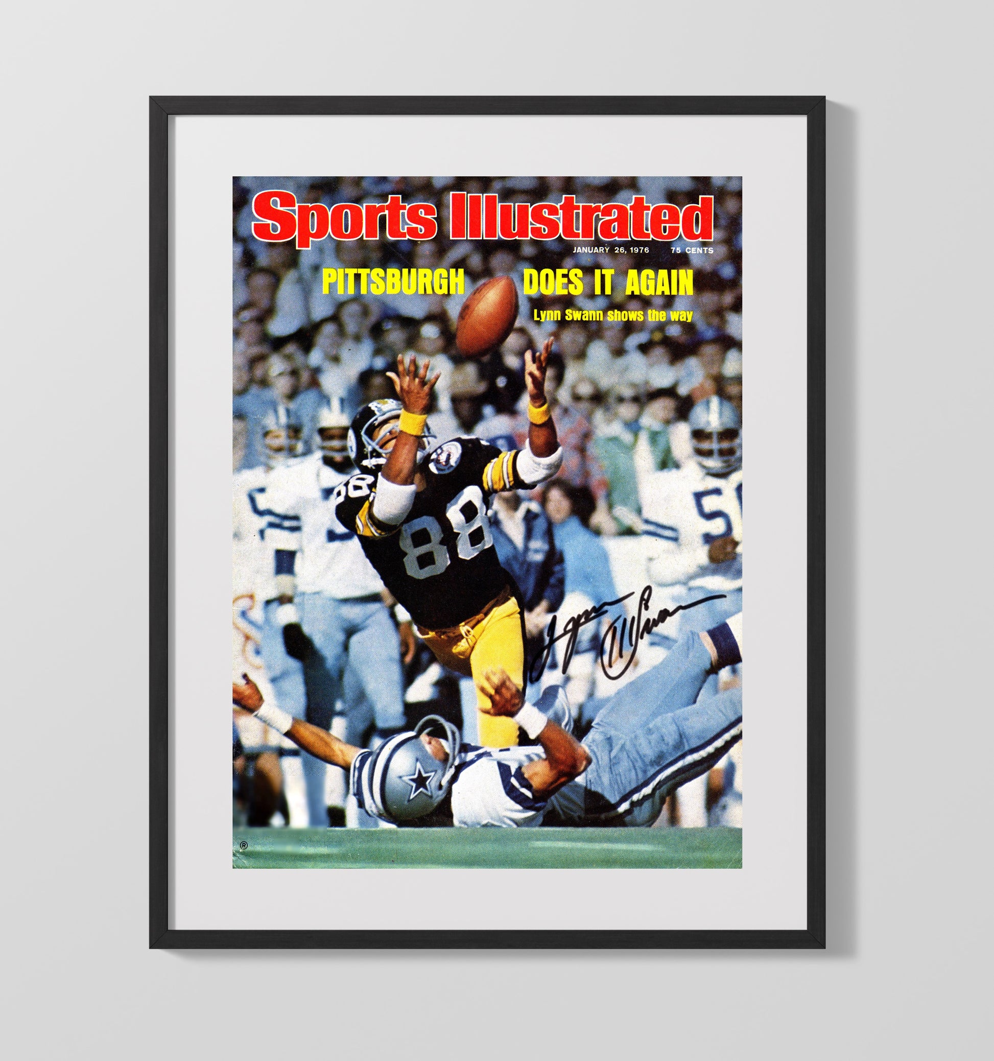 Lynn Swann Super Bowl X - Sky High Catch Football Wall Art - football wall art print