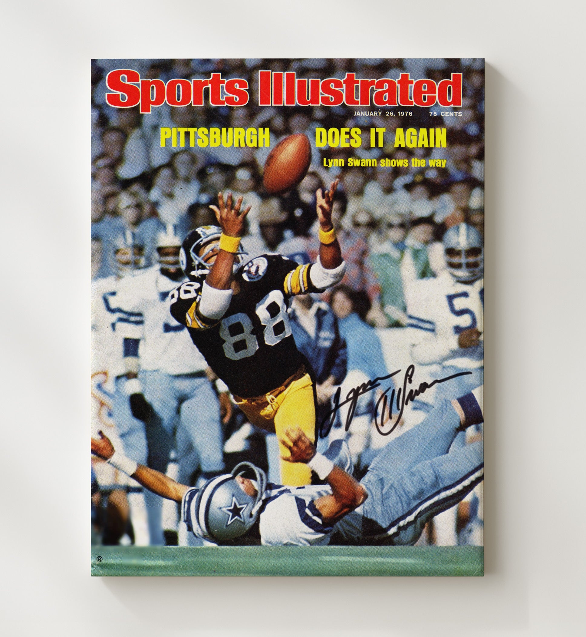 Lynn Swann Super Bowl X - Sky High Catch Football Wall Art - football wall art print