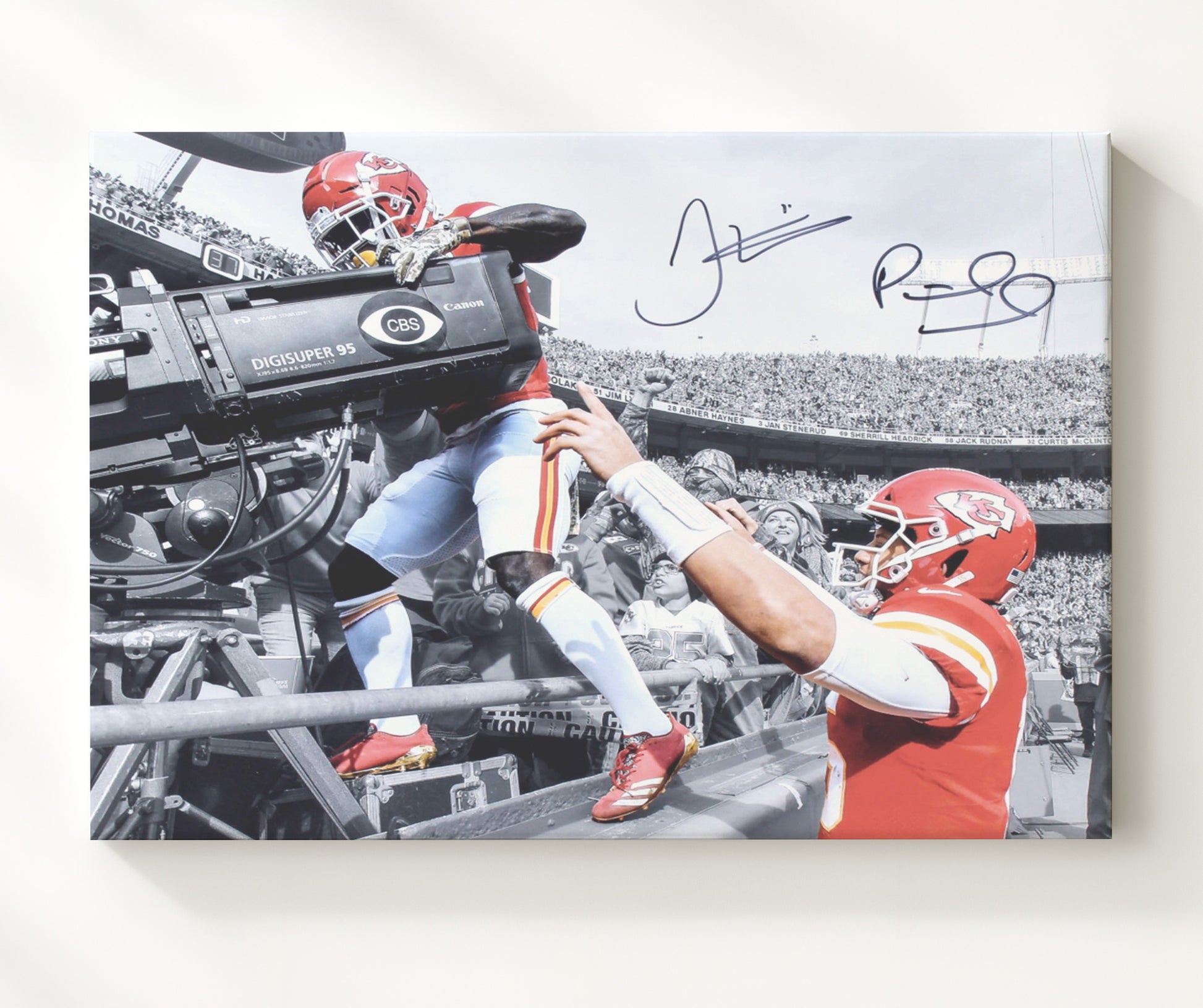 Mahomes and Hill - Showtime Chiefs Football Wall Art - football wall art print