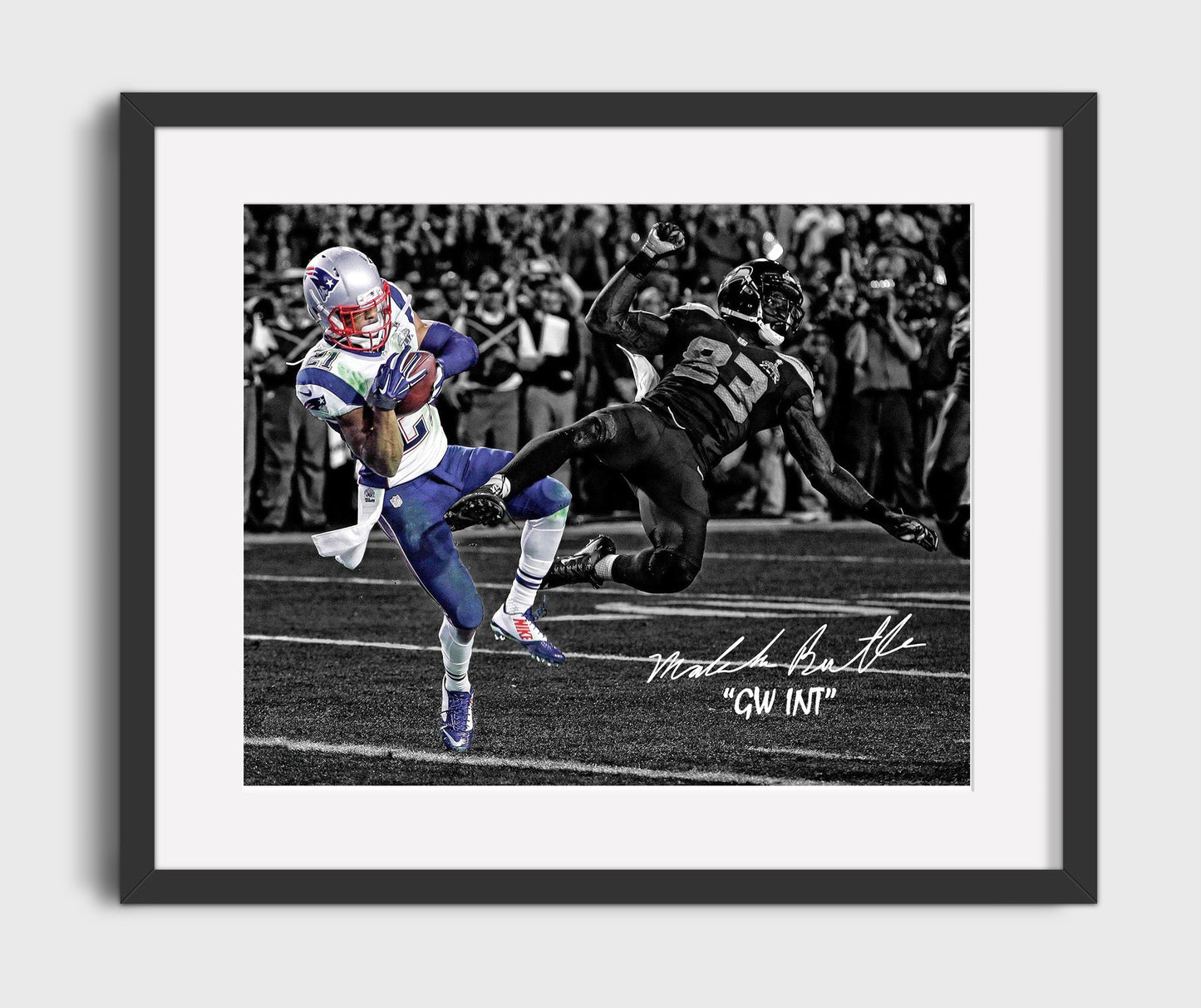 Malcolm Butler - Super Bowl Xlix Goal Line Interception 2015 Spotlight Football Wall Art - football wall art print