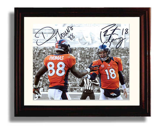 Manning and Demaryius Thomas - Mile High Duo 8x10 Canvas vintage football wall art