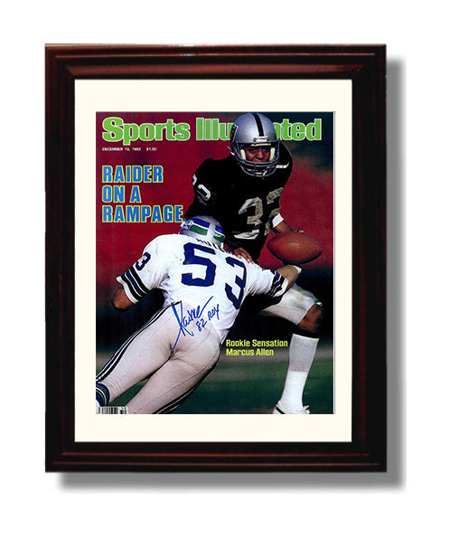 Marcus Allen - Oakland Football Running Back Charge 1982 SI Cover 8x10 Canvas vintage football wall art