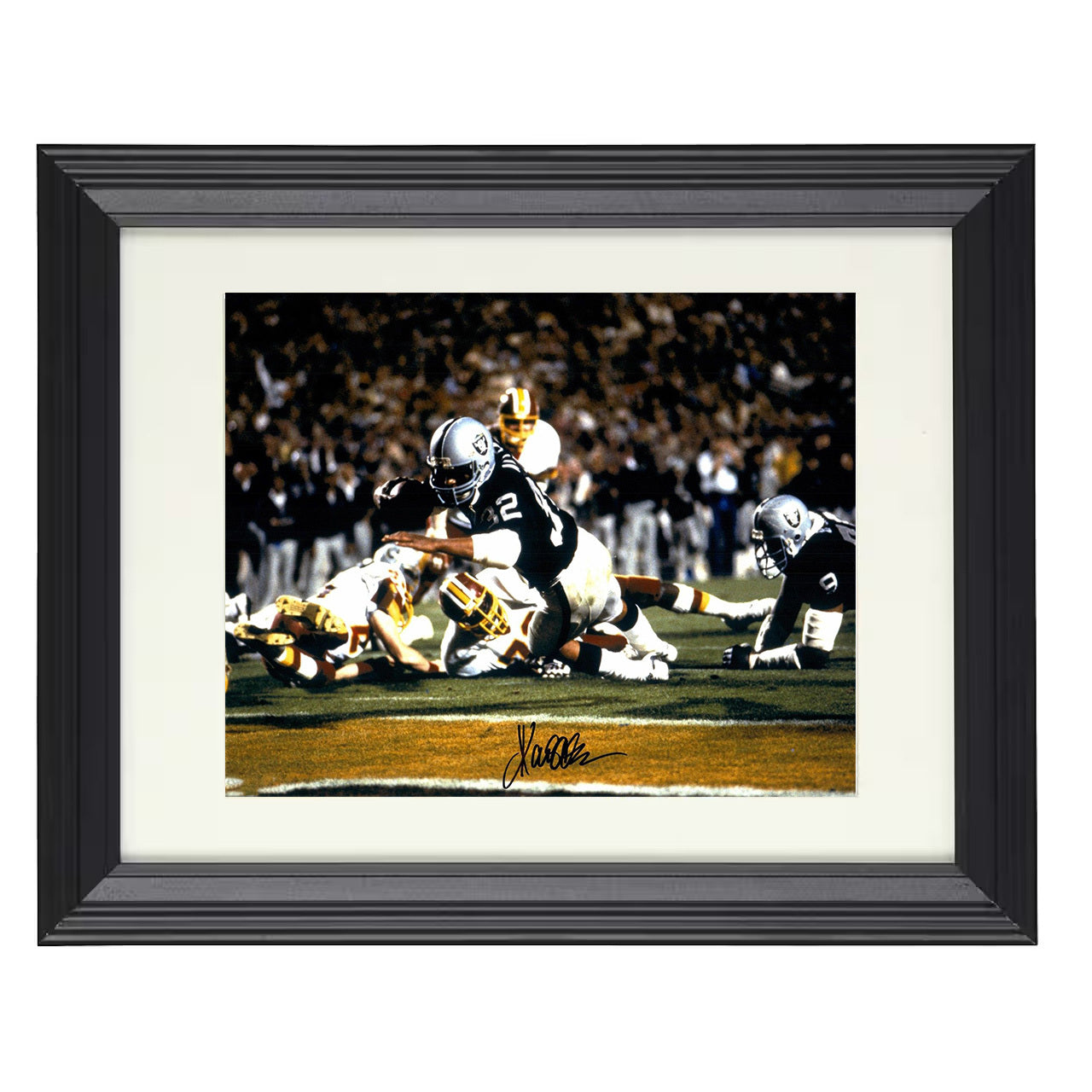 Marcus Allen – Super Bowl XVIII Power Run Oakland 1984 – 8x10 black beveled framed football wall art