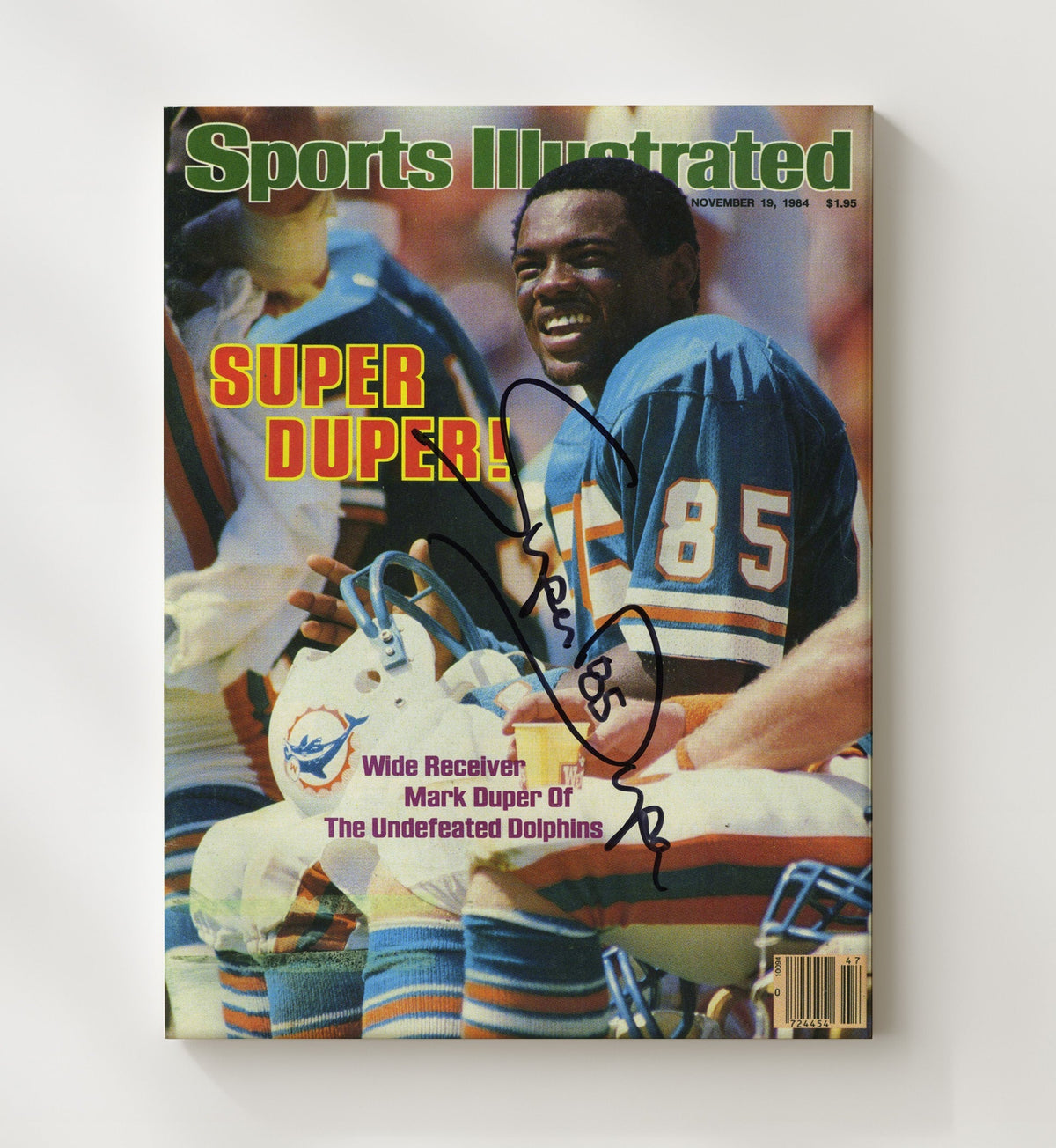 Mark Duper - Miami Football Super Duper Feature 1984 SI Cover 8x10 Canvas vintage football wall art