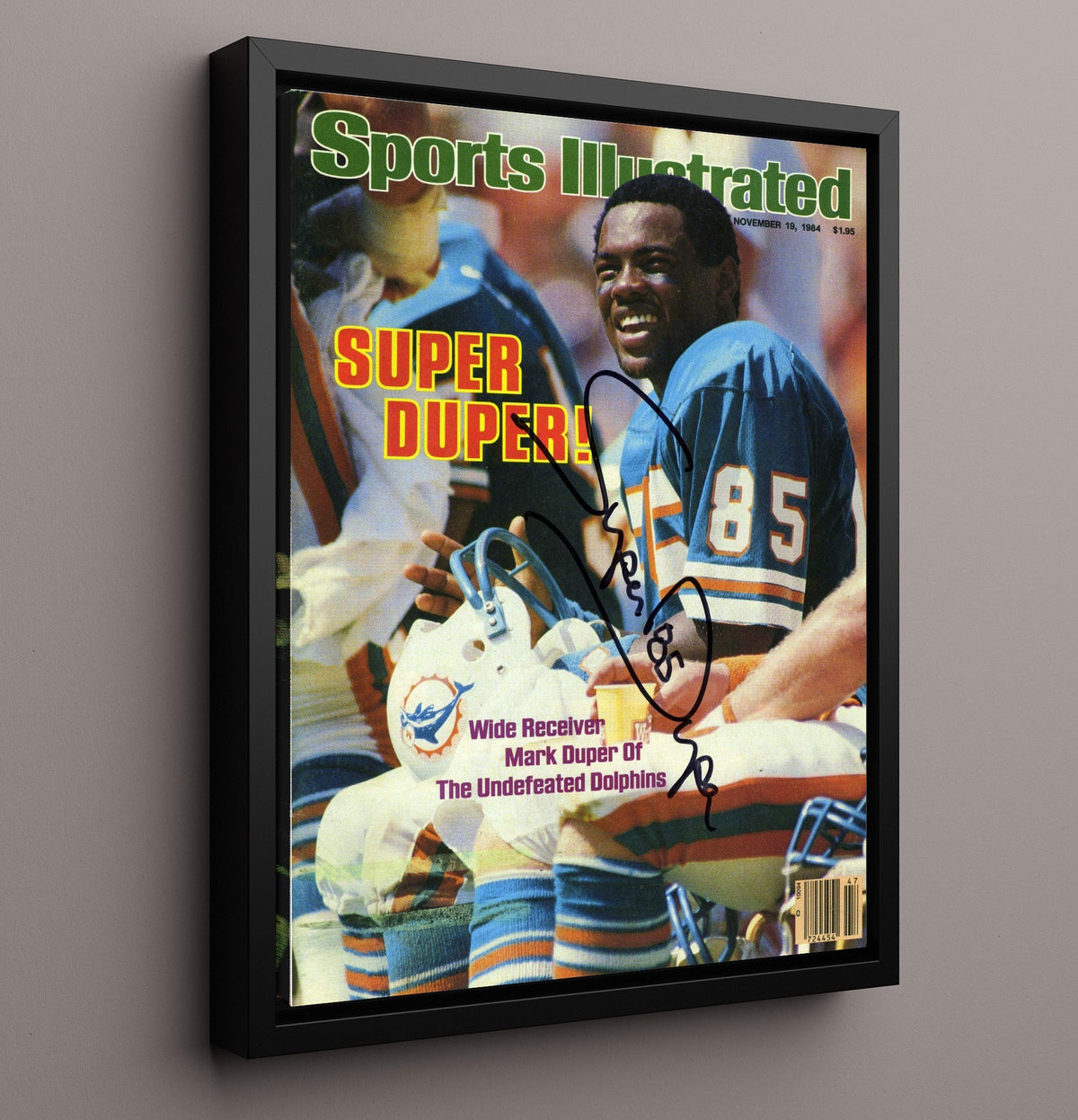 Mark Duper - Miami Football Super Duper Feature 1984 SI Cover 8x10 Framed Canvas vintage football wall art
