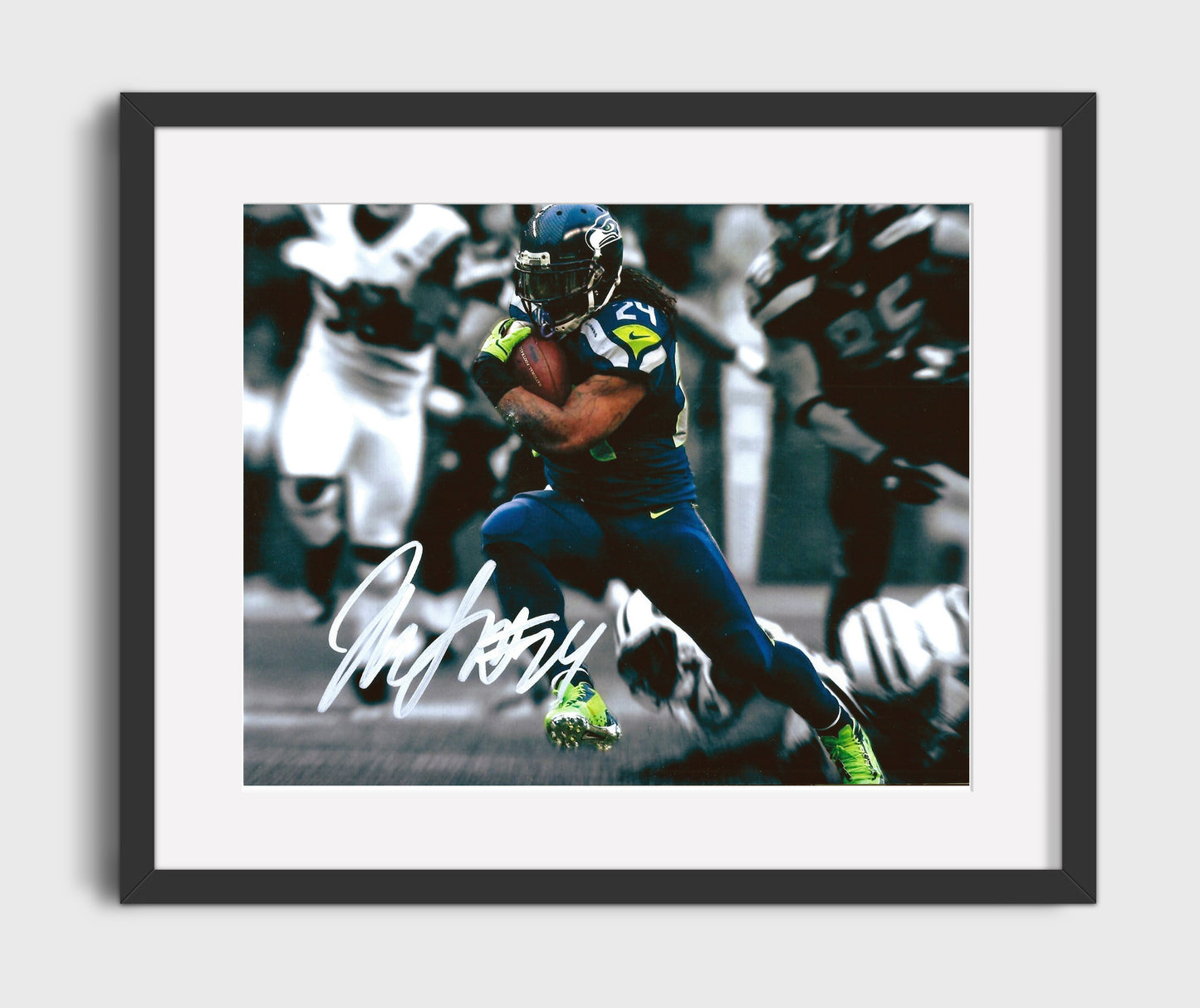 Marshawn Lynch - Beast Mode Run Football Wall Art - football wall art print