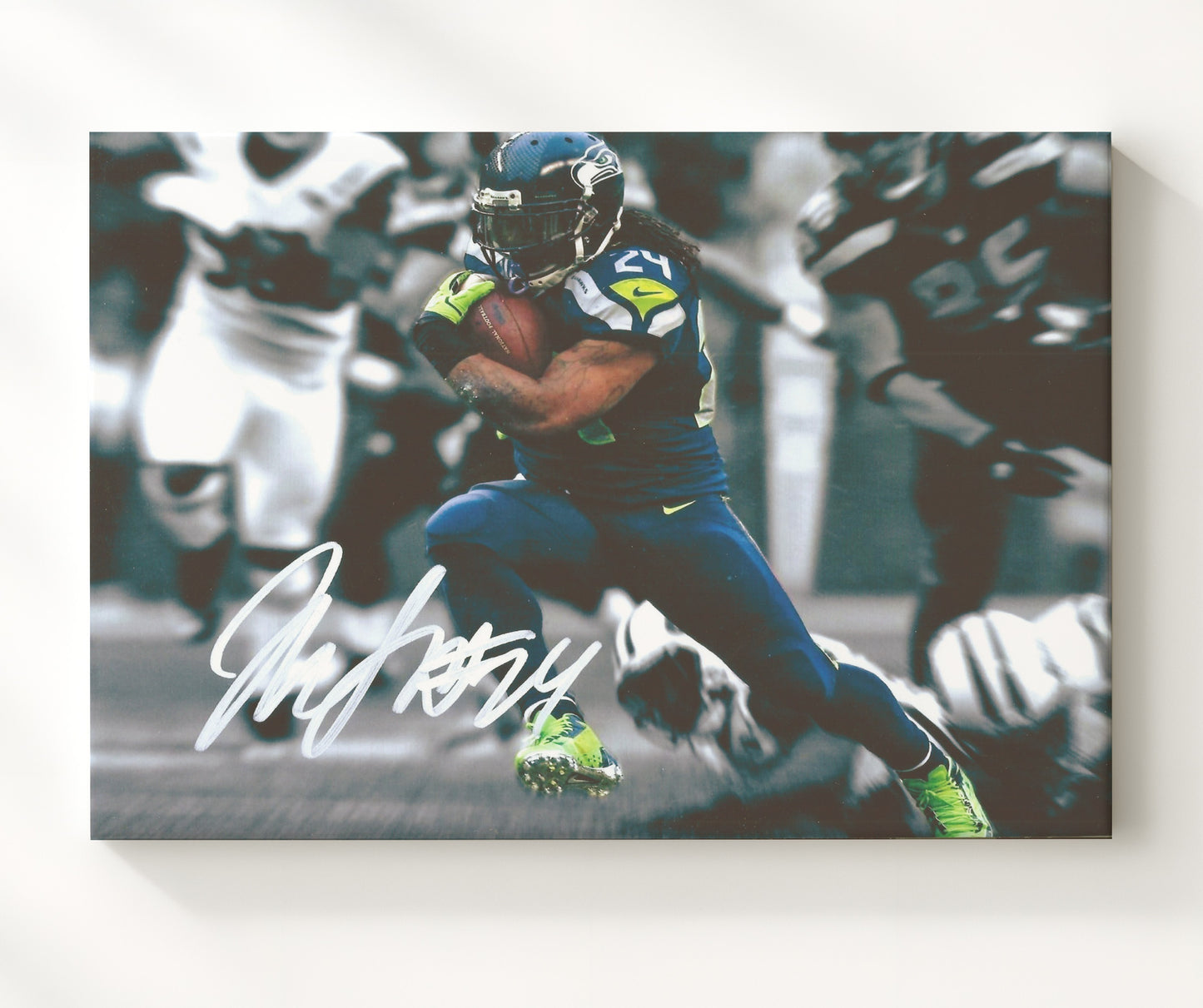 Marshawn Lynch - Beast Mode Run Football Wall Art - football wall art print