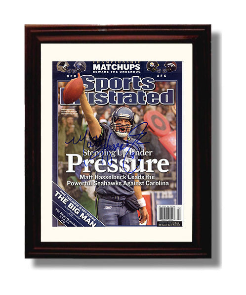 Matt Hasselbeck - Seattle Football Stepping Up Under Pressure SI Cover 2006 8x10 Canvas vintage football wall art