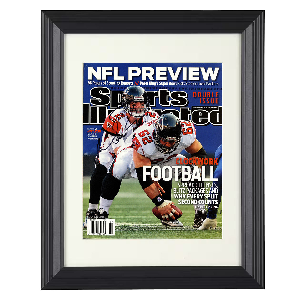 Matt Ryan – Atlanta NFL Preview Under Center 2010 SI – 8x10 black beveled framed football wall art