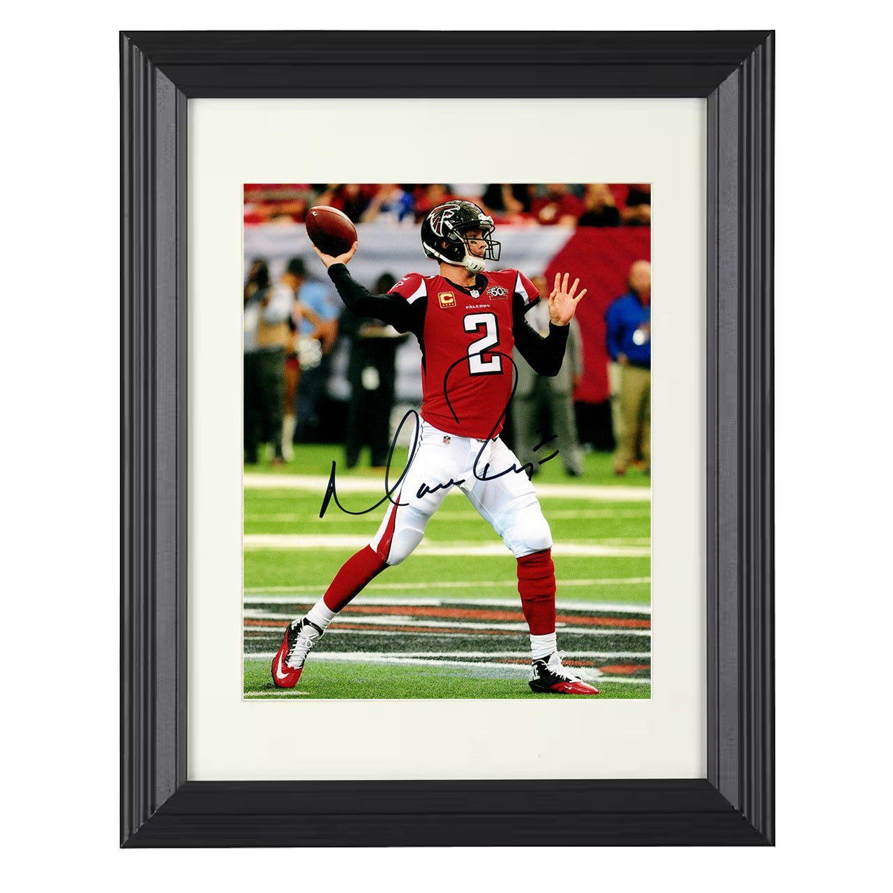 Matt Ryan – Matty Ice Image – 8x10 black beveled framed football wall art