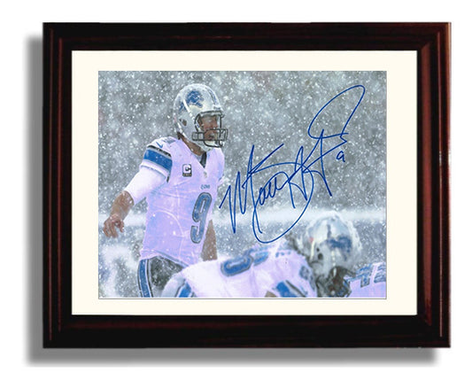 Matthew Stafford - Snow Game Grit 8x10 Canvas vintage football wall art