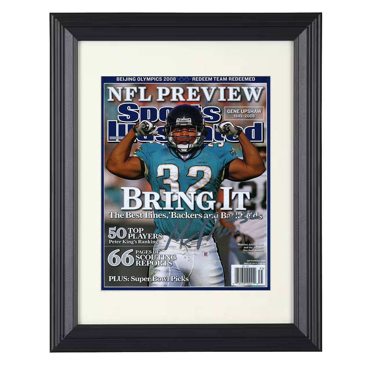 Maurice Jones-Drew Bring It – Pocket Hercules Image – 8x10 black beveled framed football wall art