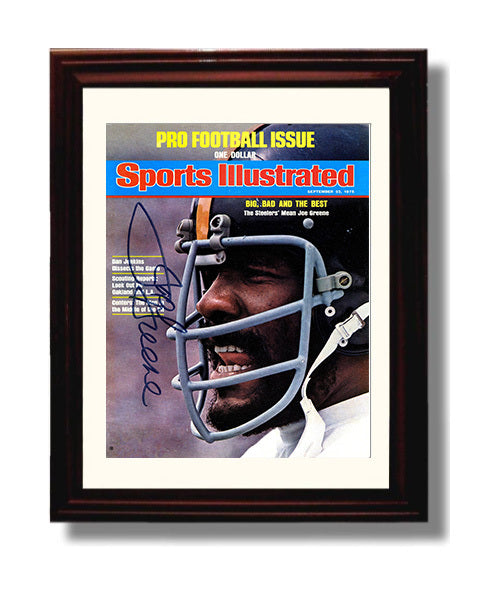 Mean Joe Greene Big Bad Best - Curtain Call 8x10 Canvas vintage football wall art