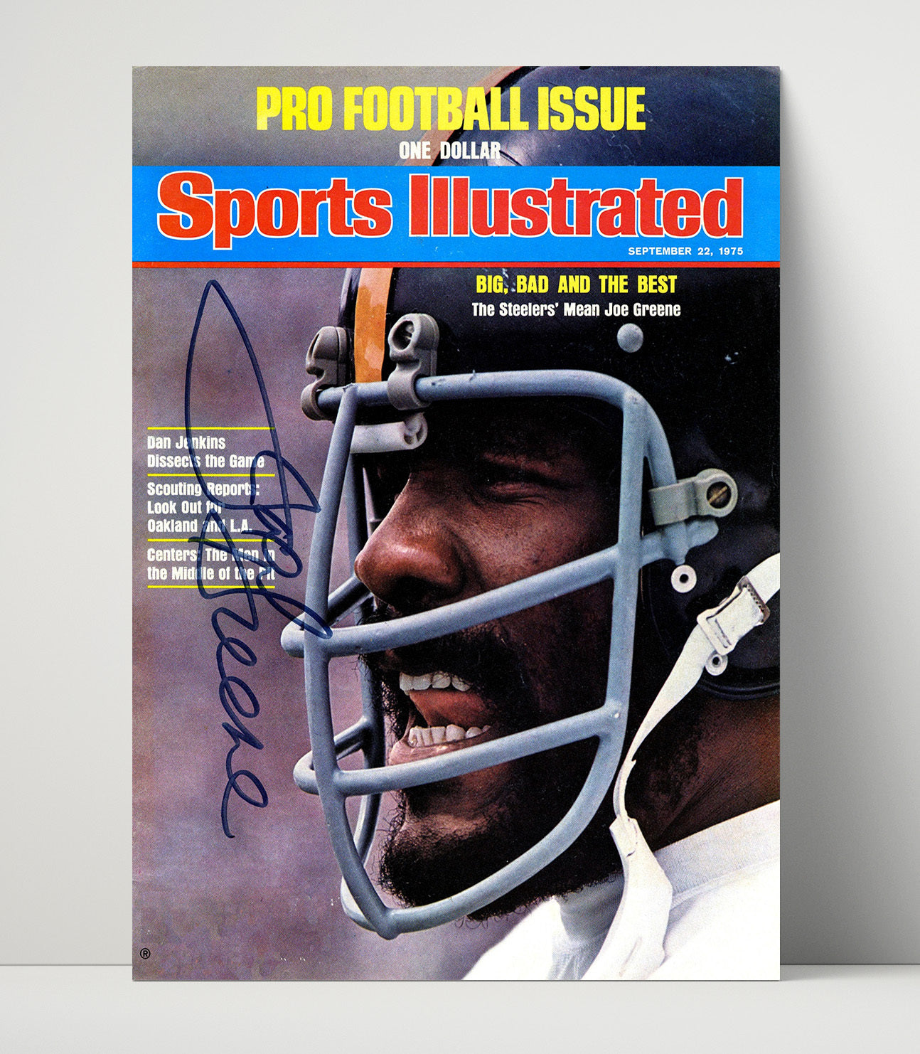 Mean Joe Greene Big Bad Best - Curtain Call Football Wall Art - football wall art print