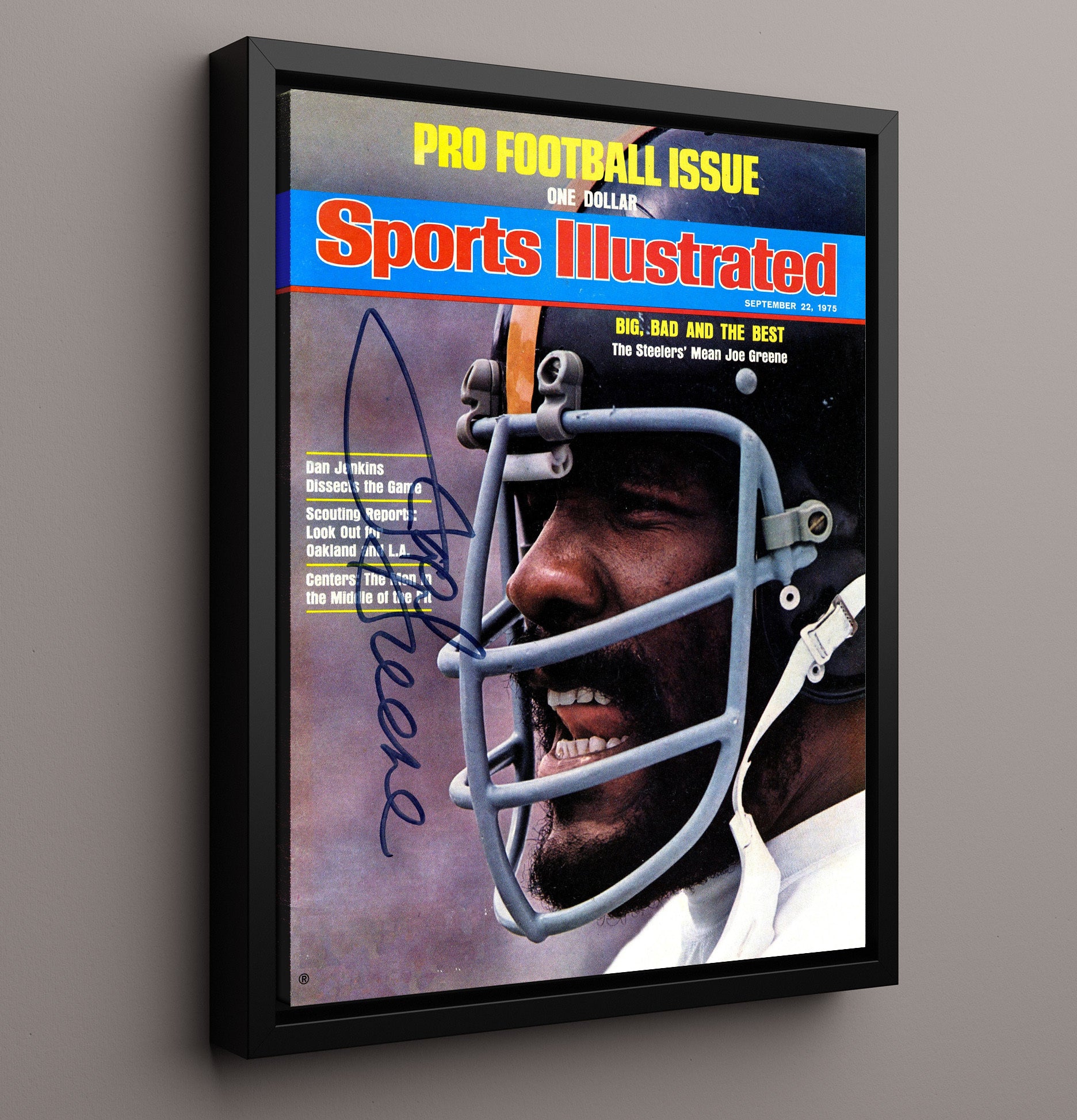 Mean Joe Greene Big Bad Best - Curtain Call Football Wall Art - football wall art print
