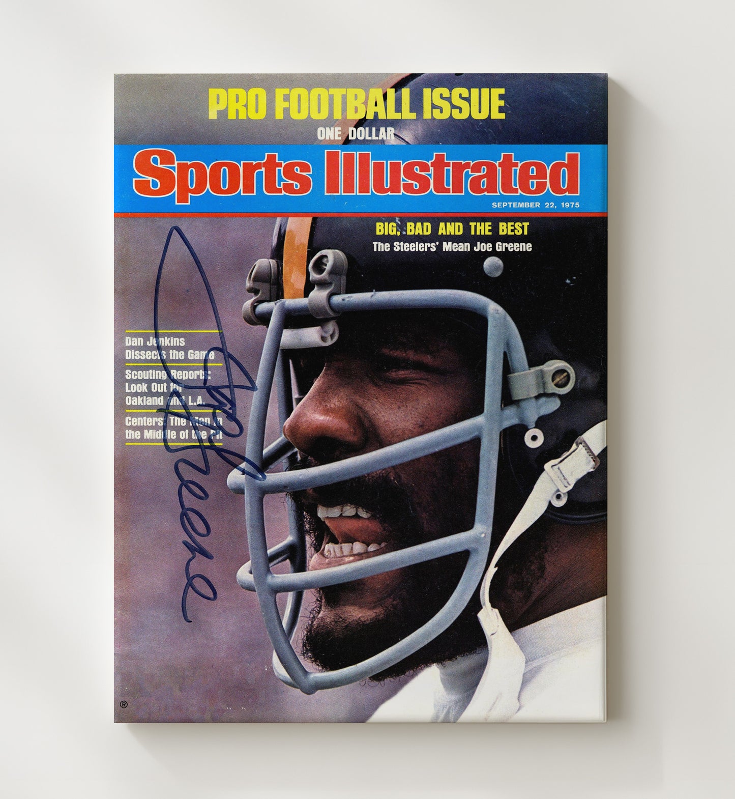 Mean Joe Greene Big Bad Best - Curtain Call Football Wall Art - football wall art print