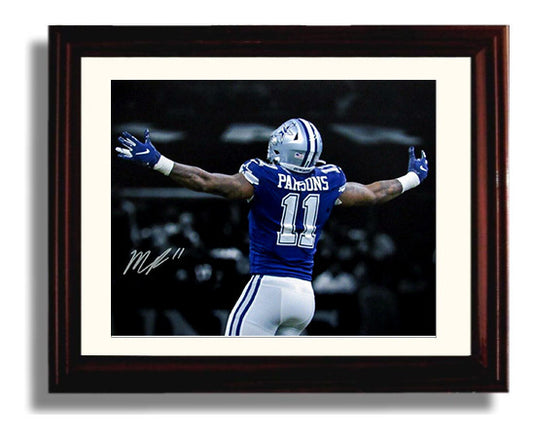Micah Parsons - Dallas Football Defensive Celebration Arms Raised 8x10 Canvas vintage football wall art