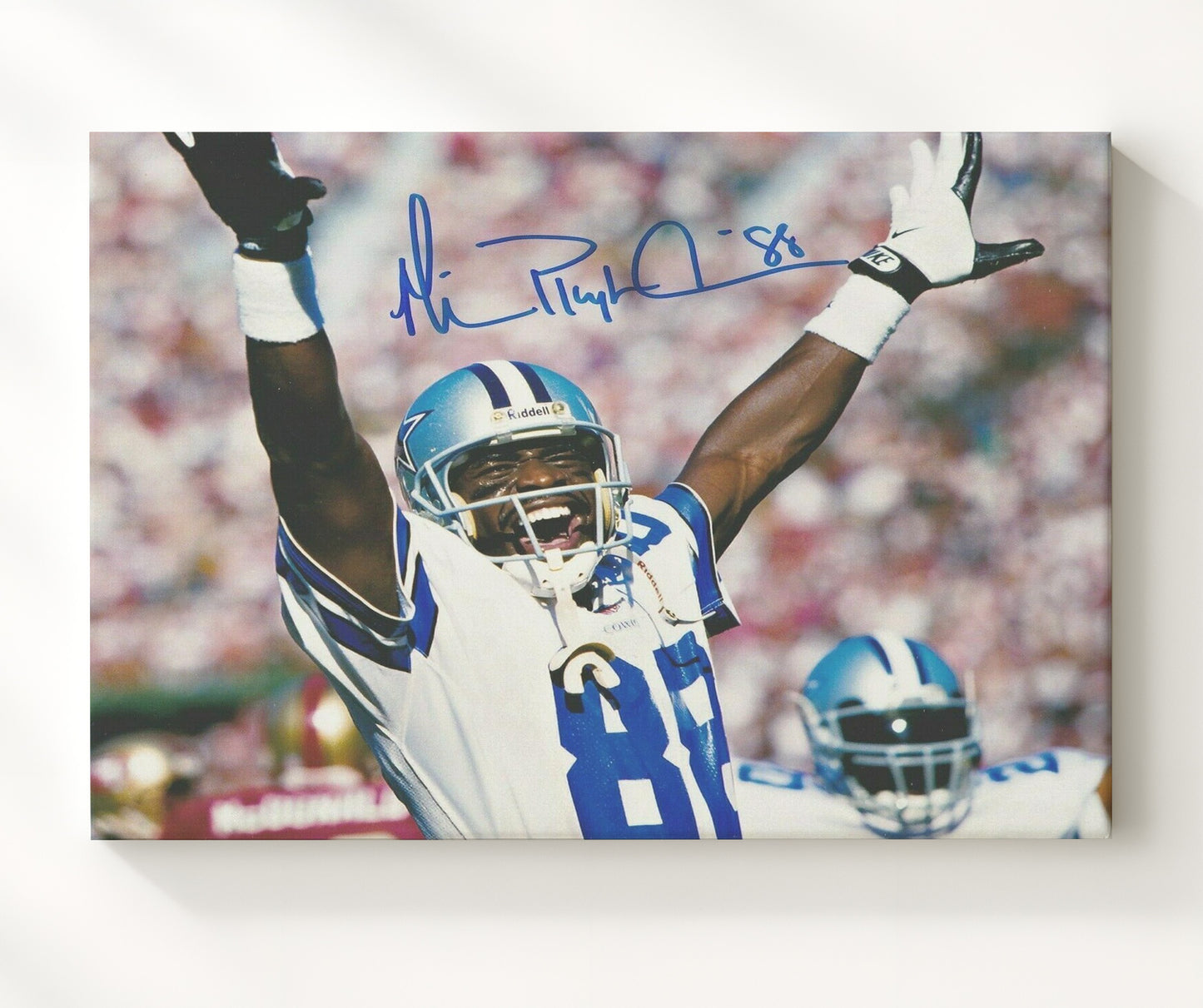 Michael Irvin - Dallas Football Receiver Celebration Arms Raised Football Wall Art - football wall art print