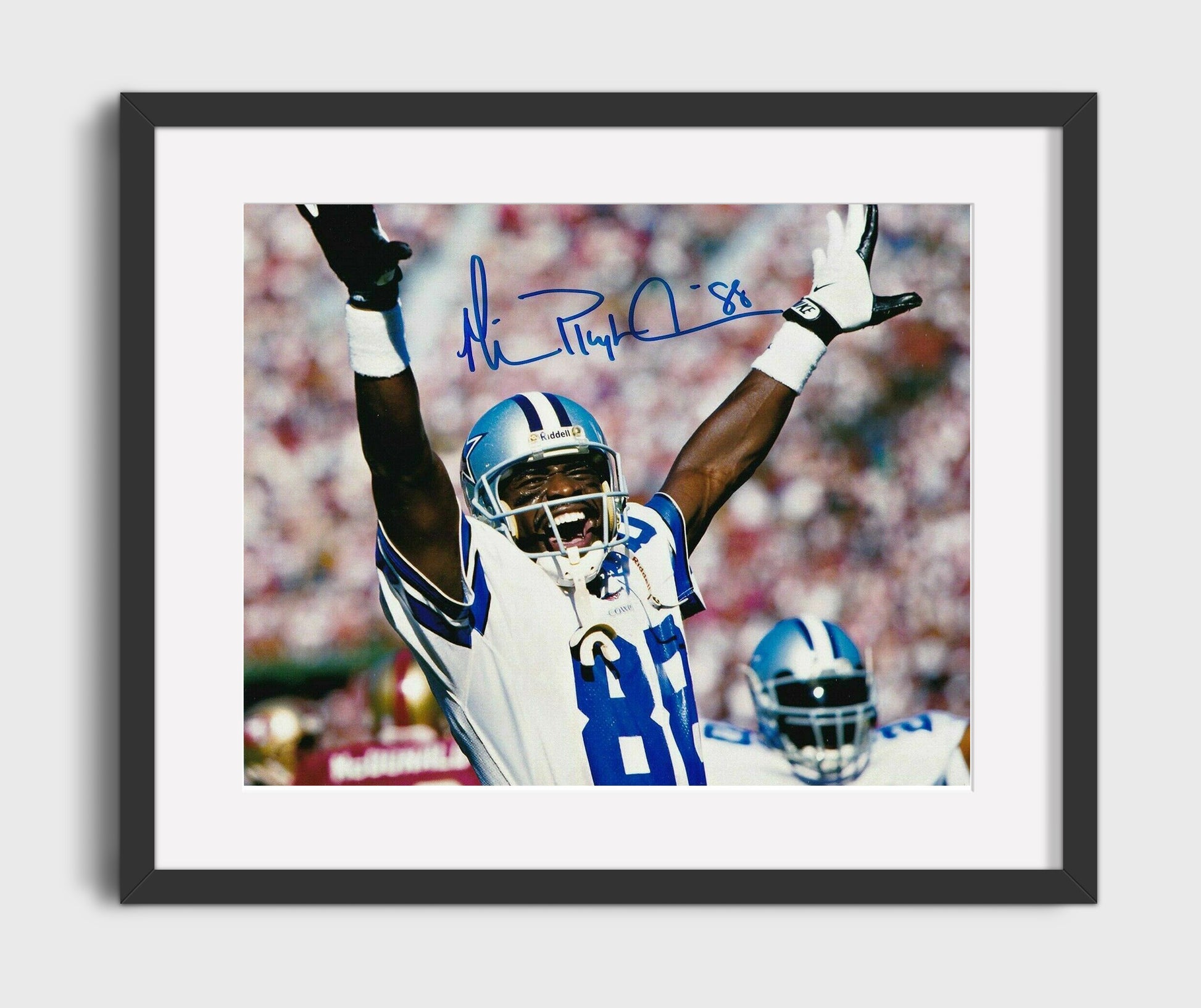 Michael Irvin - Dallas Football Receiver Celebration Arms Raised Football Wall Art - football wall art print