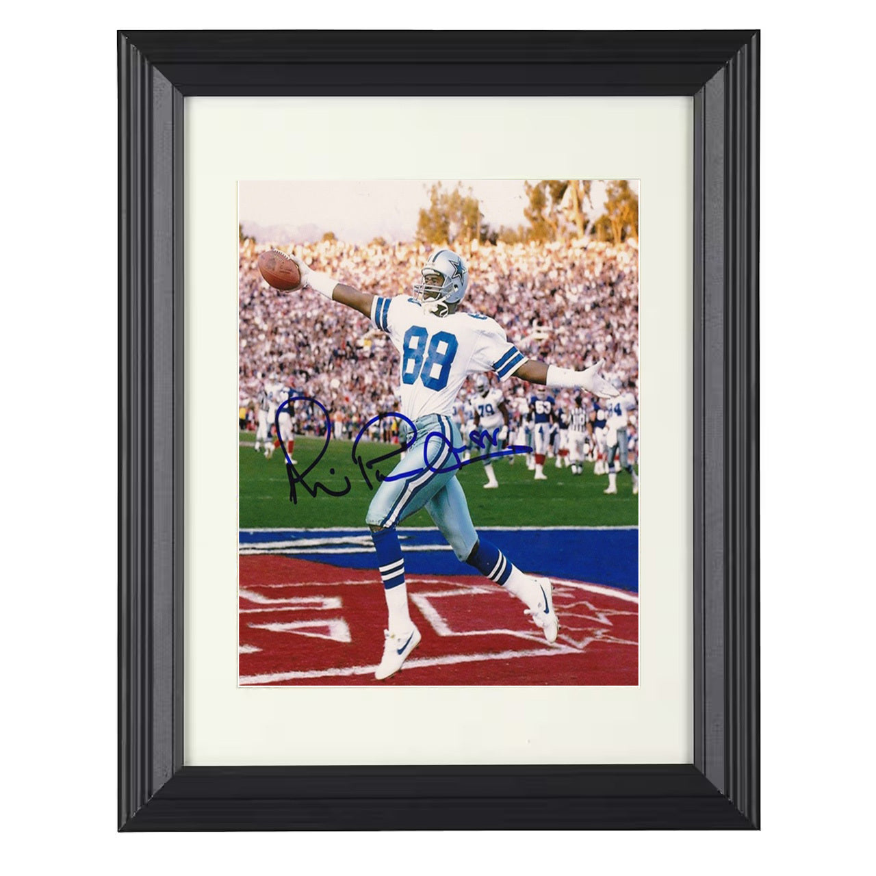 Michael Irvin – Playmaker TD Image – 8x10 black beveled framed football wall art