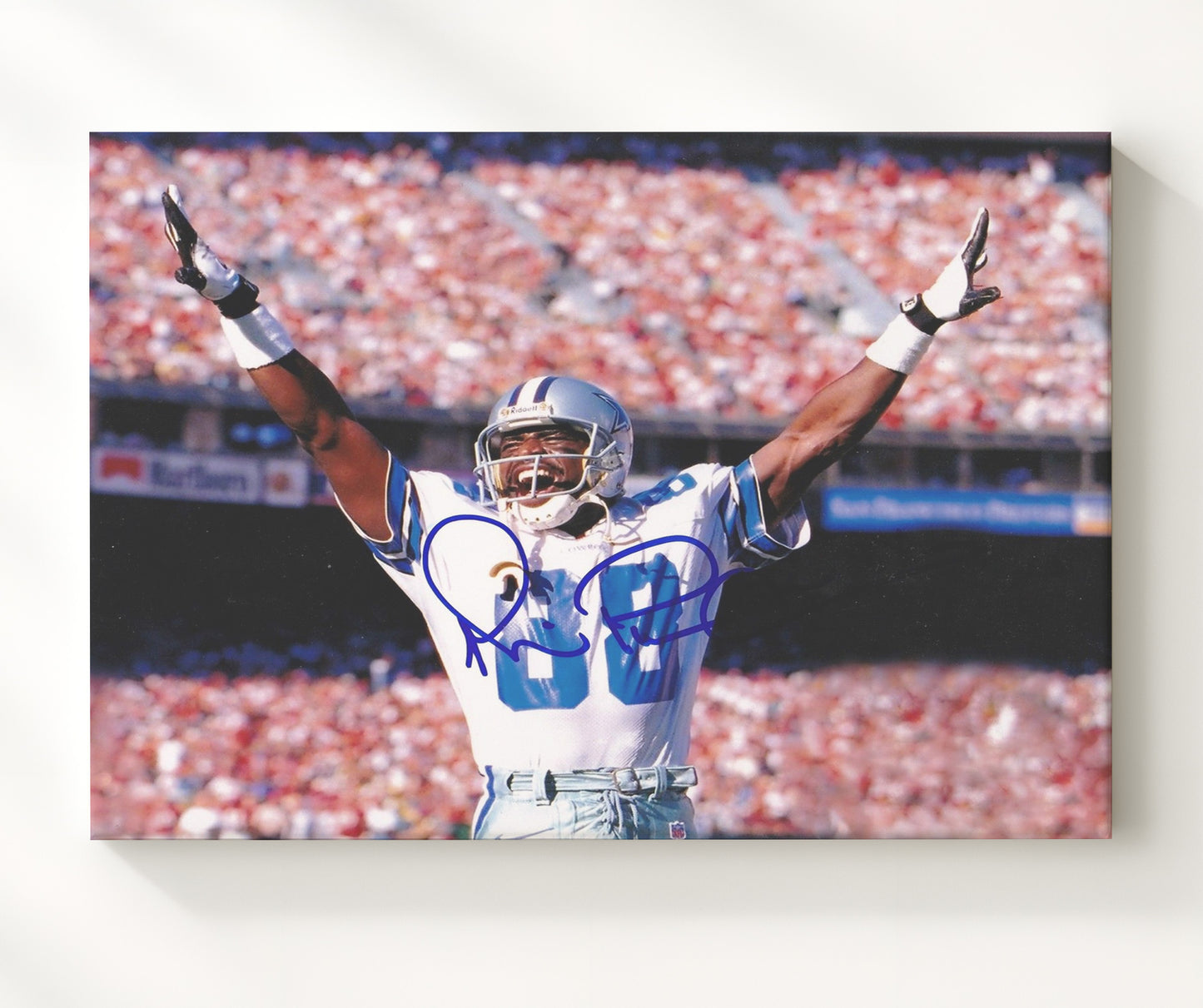 Michael Irvin - Playmaker TD Vintage Football Wall Art - 20x24 Canvas football decor