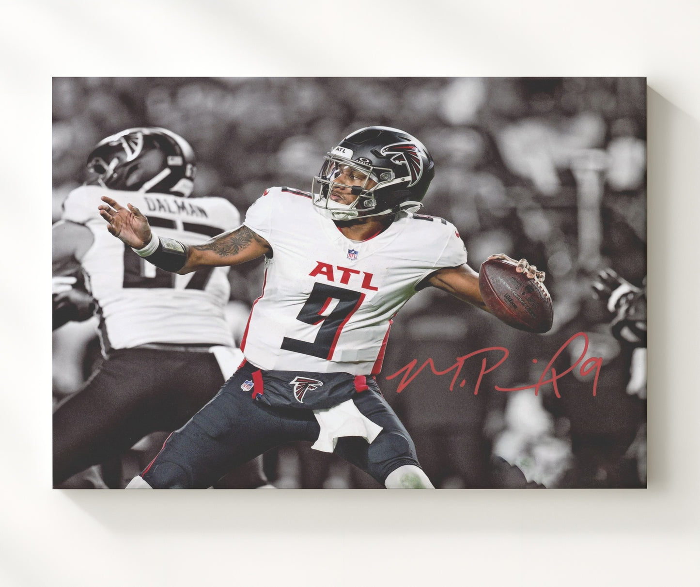 Michael Penix Jr - Rising Star Football Wall Art - football wall art print