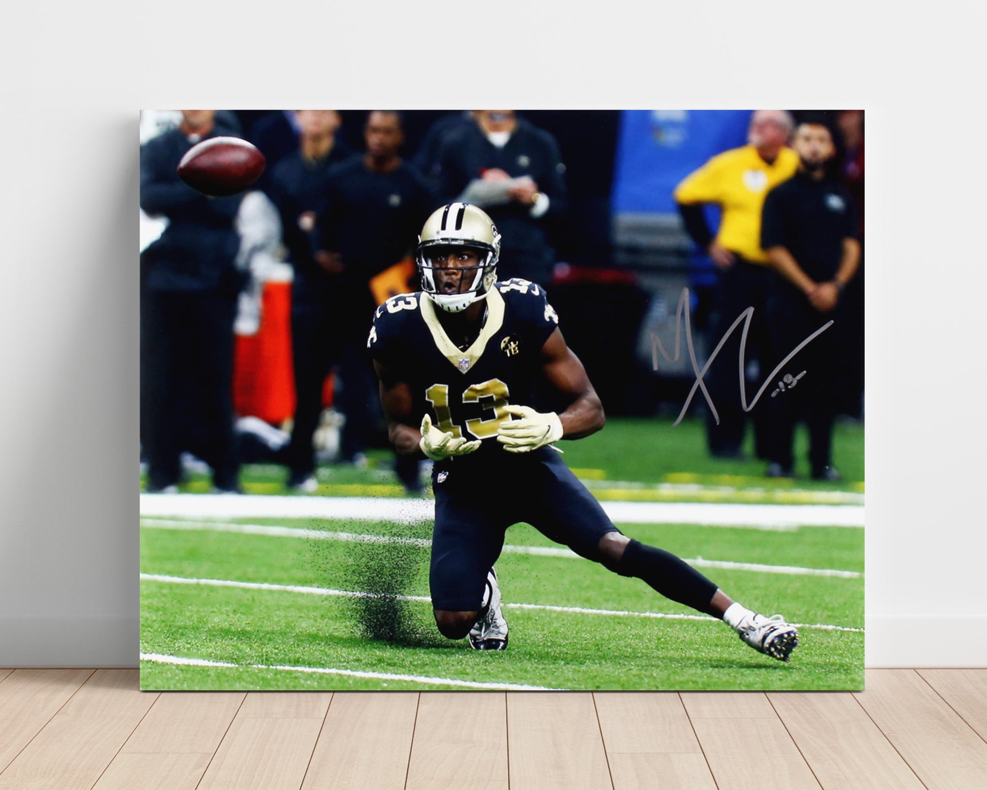 Michael Thomas - New Orleans Football Receiver Surprise Catch Reaction Football Wall Art - football wall art print