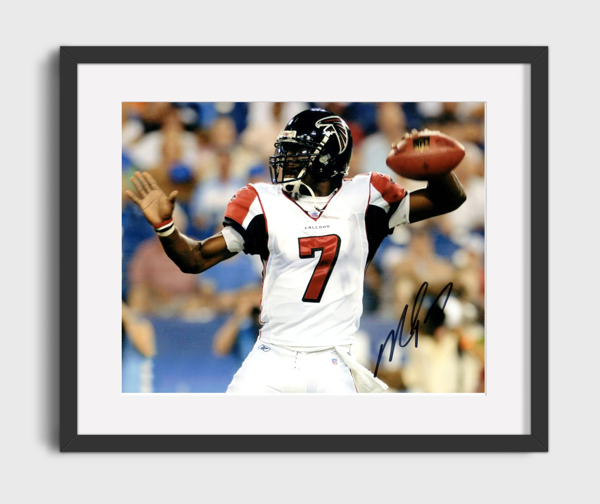 Michael Vick - Atlanta Football Quarterback Passing Profile Football Wall Art - football wall art print