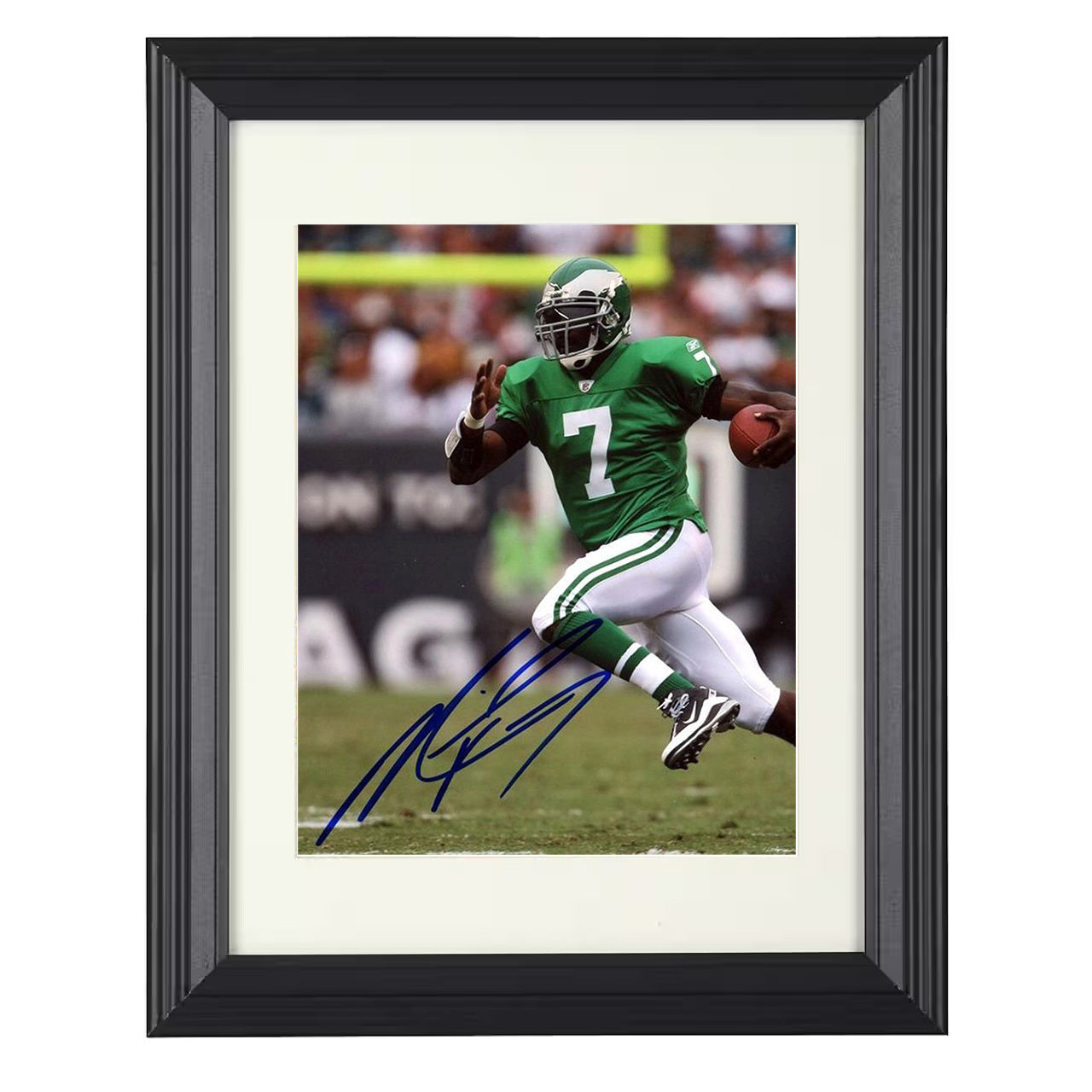 Michael Vick – Philadelphia QB Scramble Run – 8x10 black beveled framed football wall art