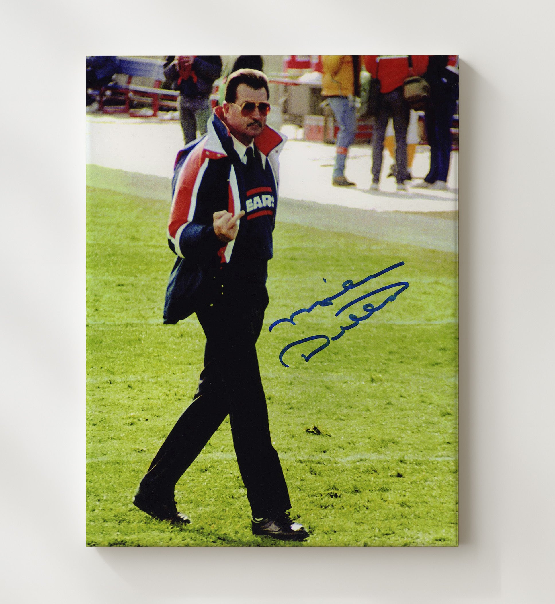 Mike Ditka - Chicago Football Sideline Gesture Bears Jacket Football Wall Art - football wall art print